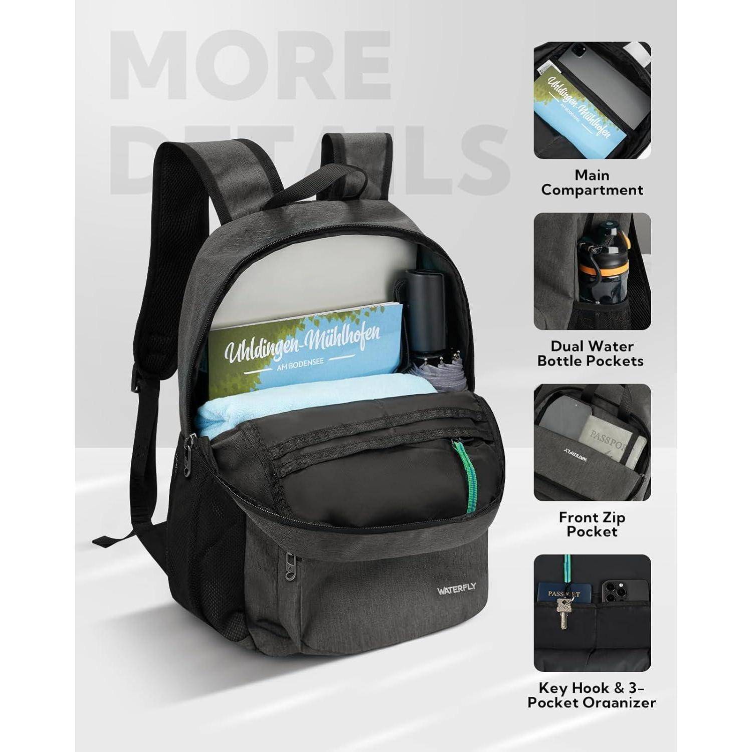 Leichter Faltbarer Wanderrucksack 20L für Reisen & Städtetrips