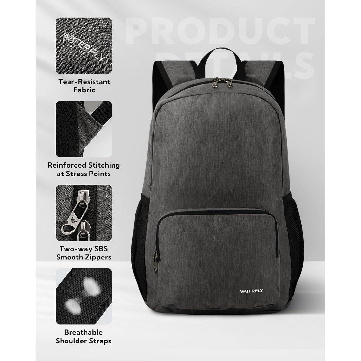 Leichter Faltbarer Wanderrucksack 20L für Reisen & Städtetrips