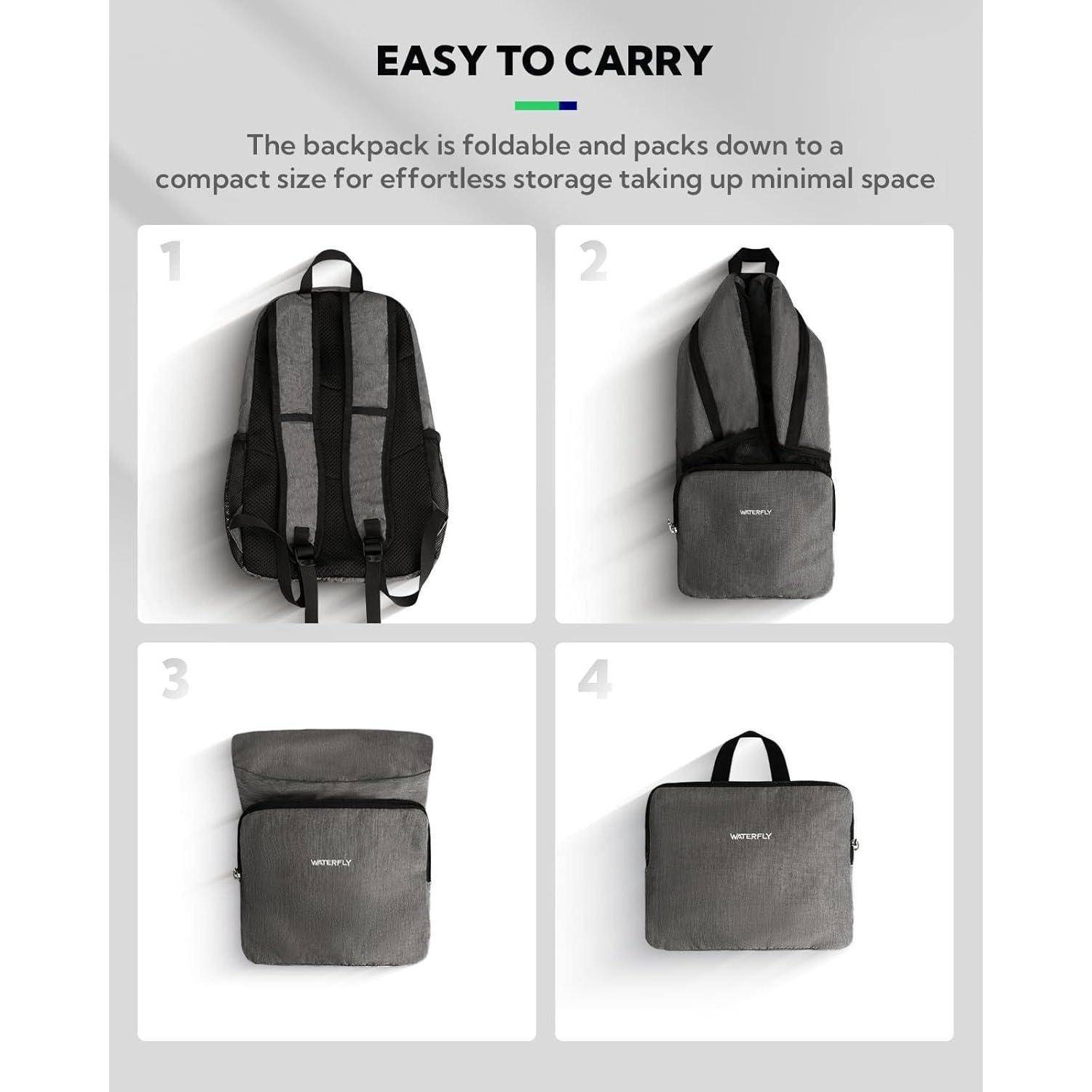 Leichter Faltbarer Wanderrucksack 20L für Reisen & Städtetrips