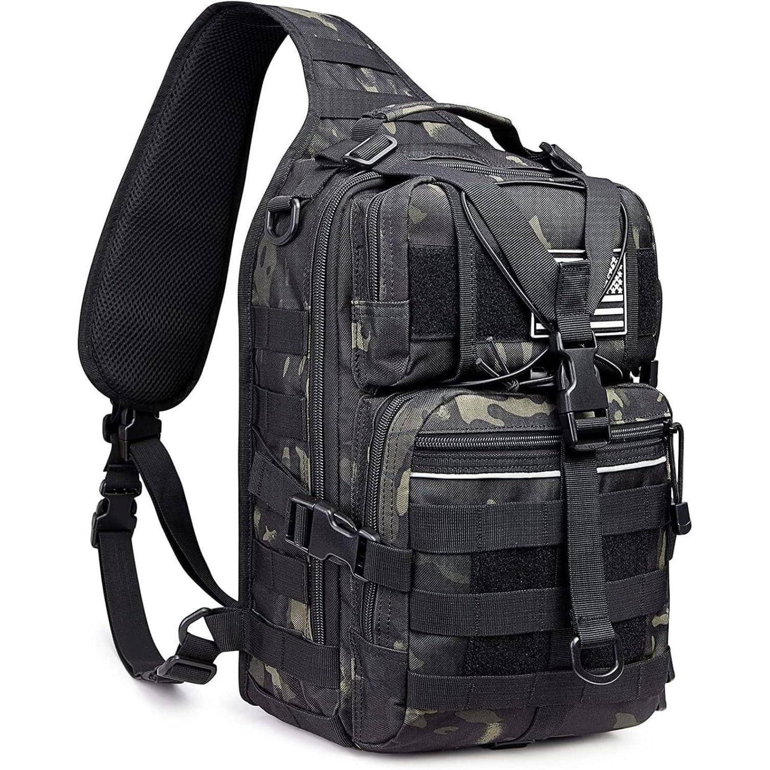 Tactical Sling Rucksack Groß Militär Umhängetasche Outdoor Camping