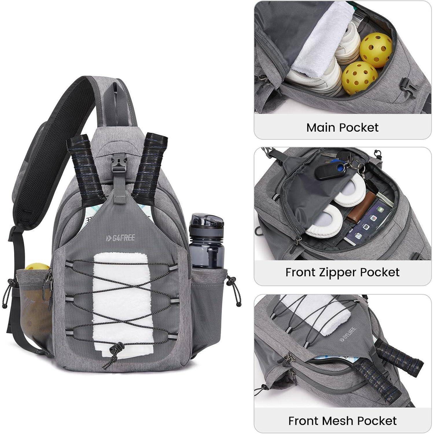 Sport-Schultertasche Pickleball-Tasche Brusttasche Sling Bags für