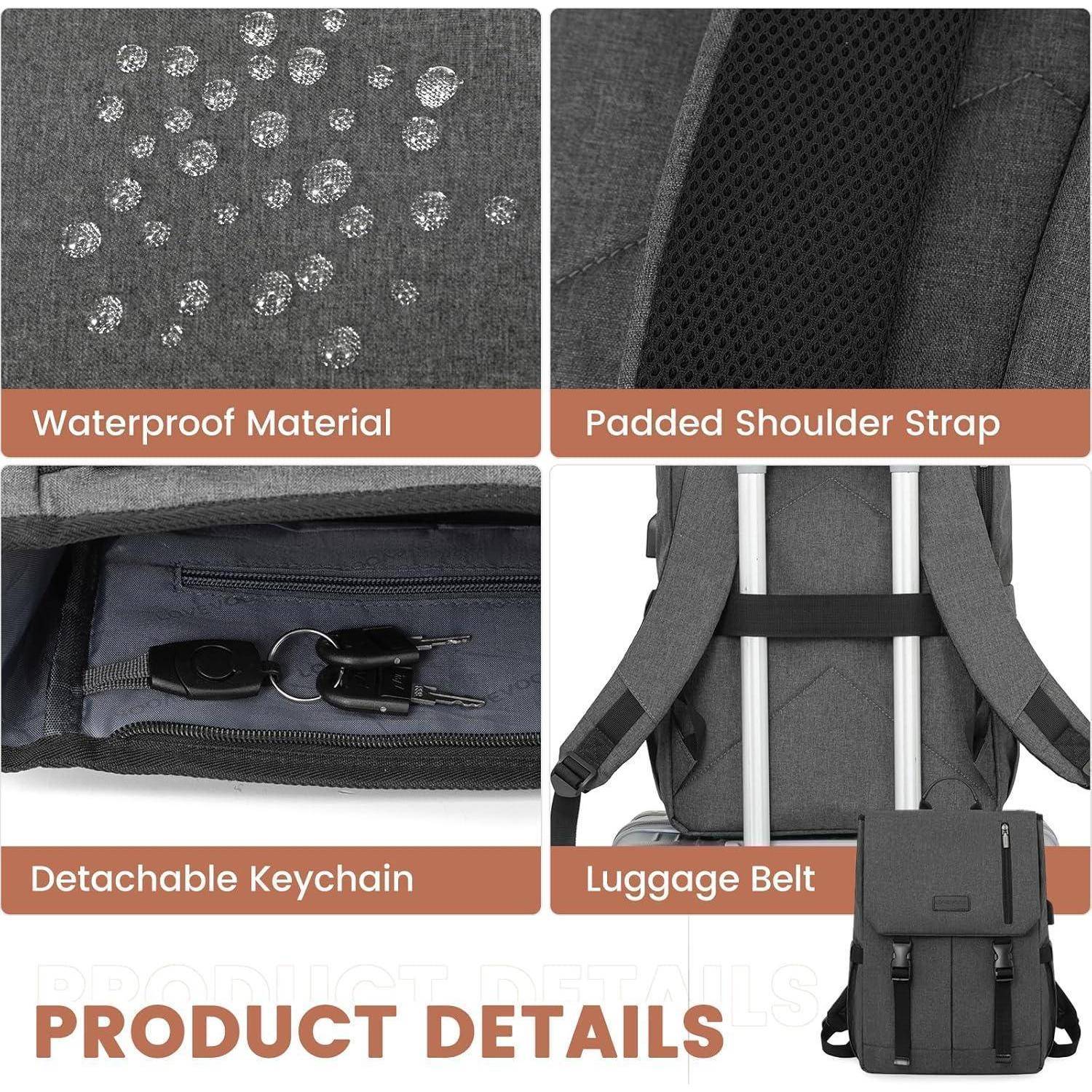 Rucksack Damen Herren 15.6 Zoll Laptop Schulrucksack Teenager