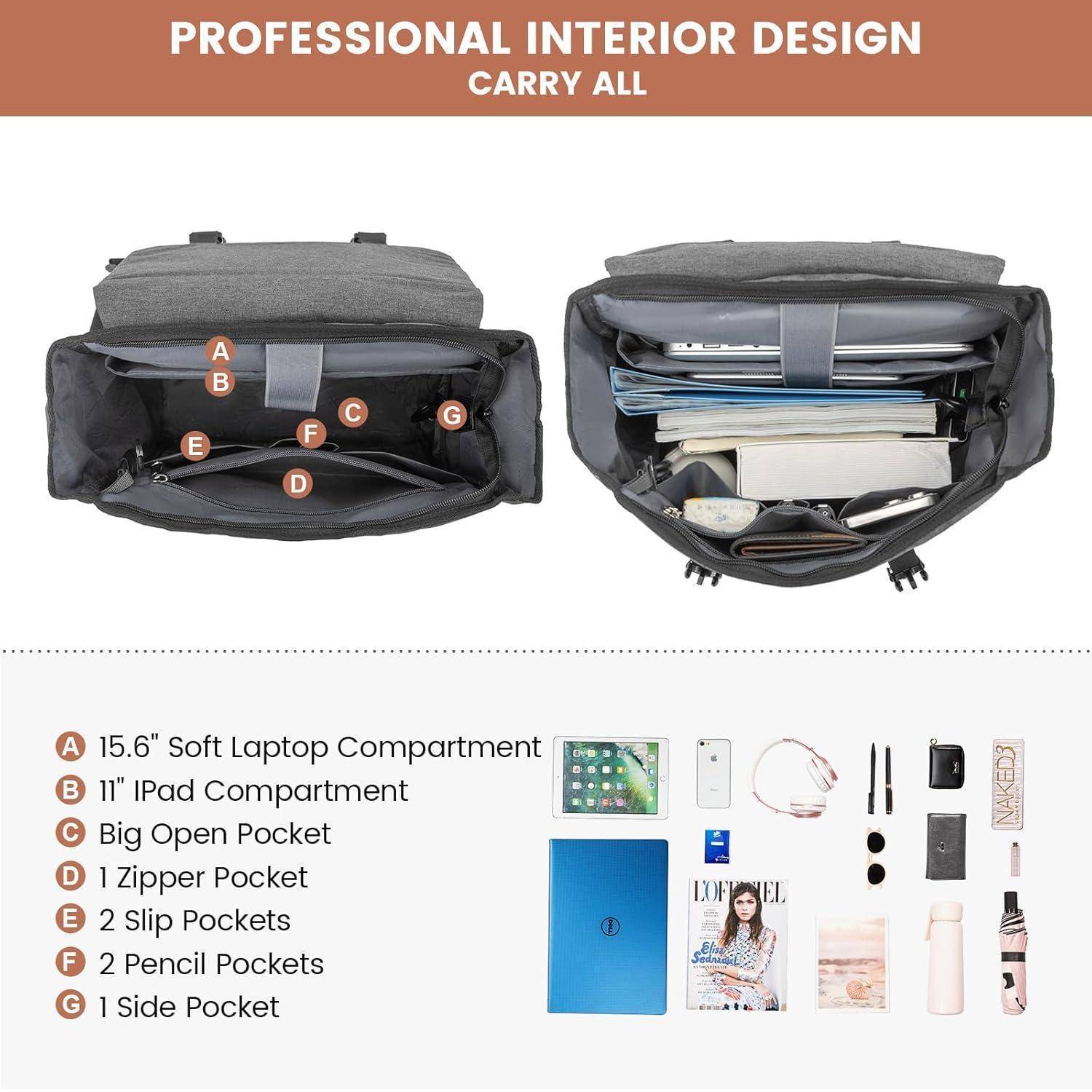 Rucksack Damen Herren 15.6 Zoll Laptop Schulrucksack Teenager