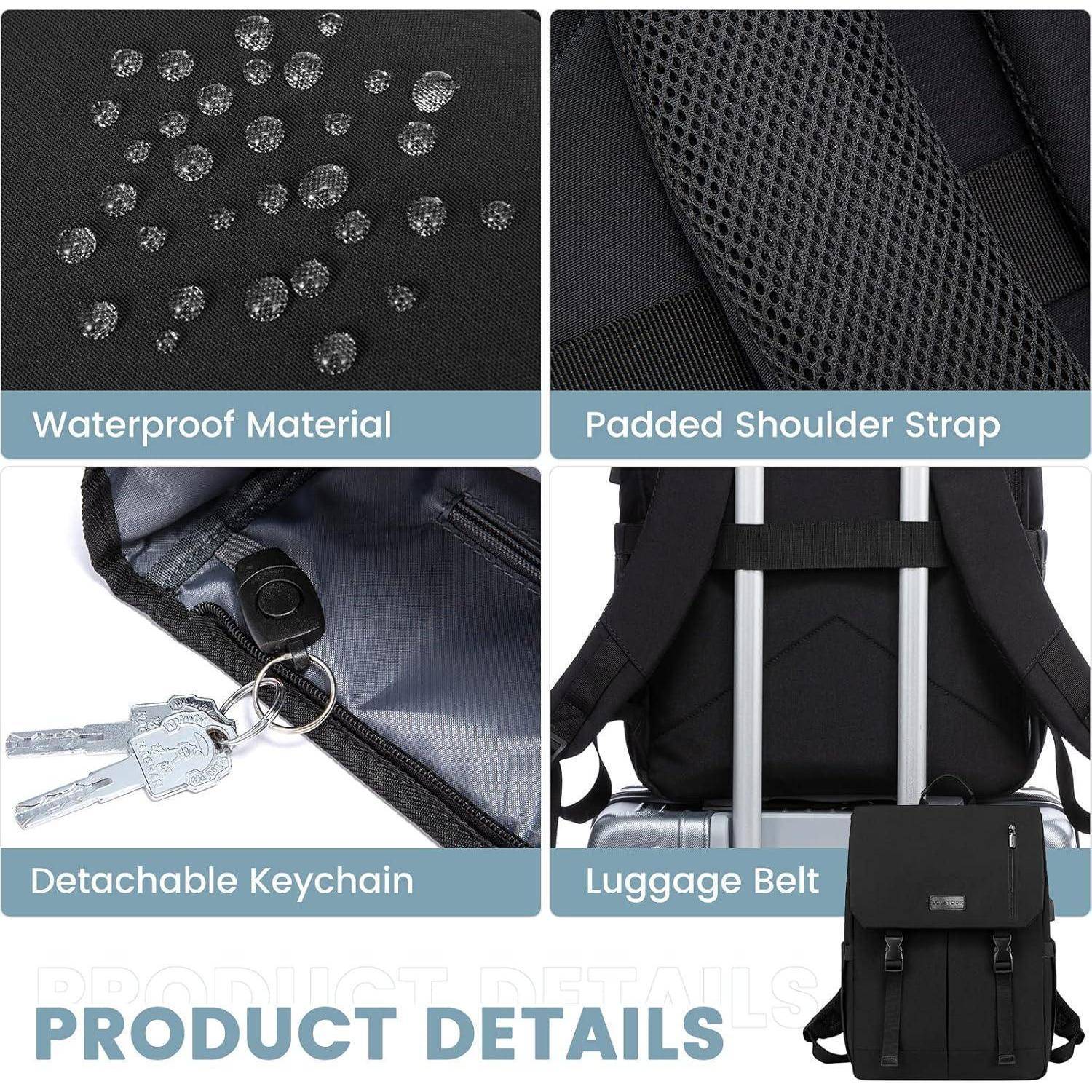 Laptop-Rucksack Damen Herren Groß 17.3 Zoll Wasserdicht Uni Schule