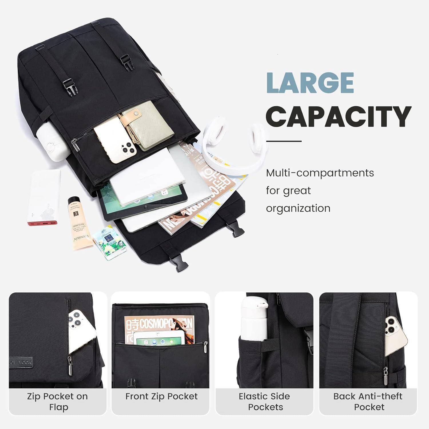 Laptop-Rucksack Damen Herren Groß 17.3 Zoll Wasserdicht Uni Schule