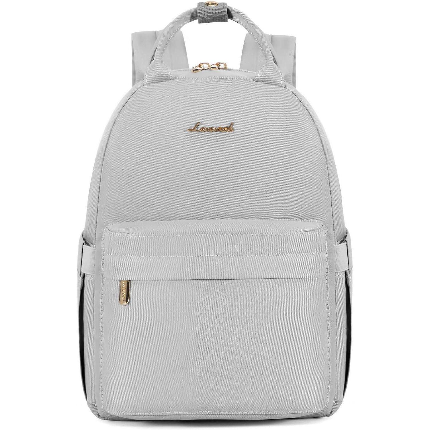 Kleiner Damen Rucksack 2in1 Mini Backpack Tagesrucksack Grau 11 Zoll