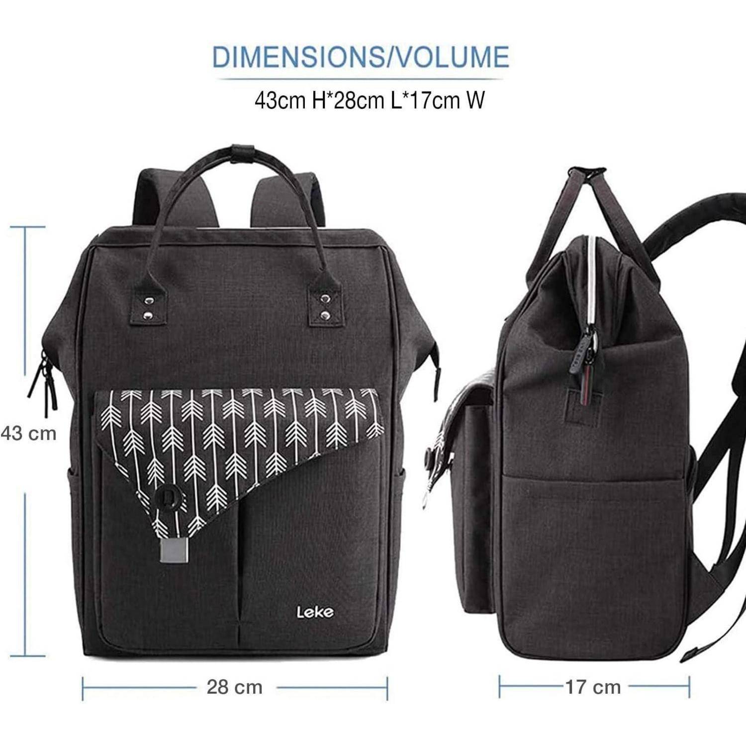 Rucksack Damen Wasserdicht Anti Diebstahl Laptopfach Schwarz 15.6 Zoll