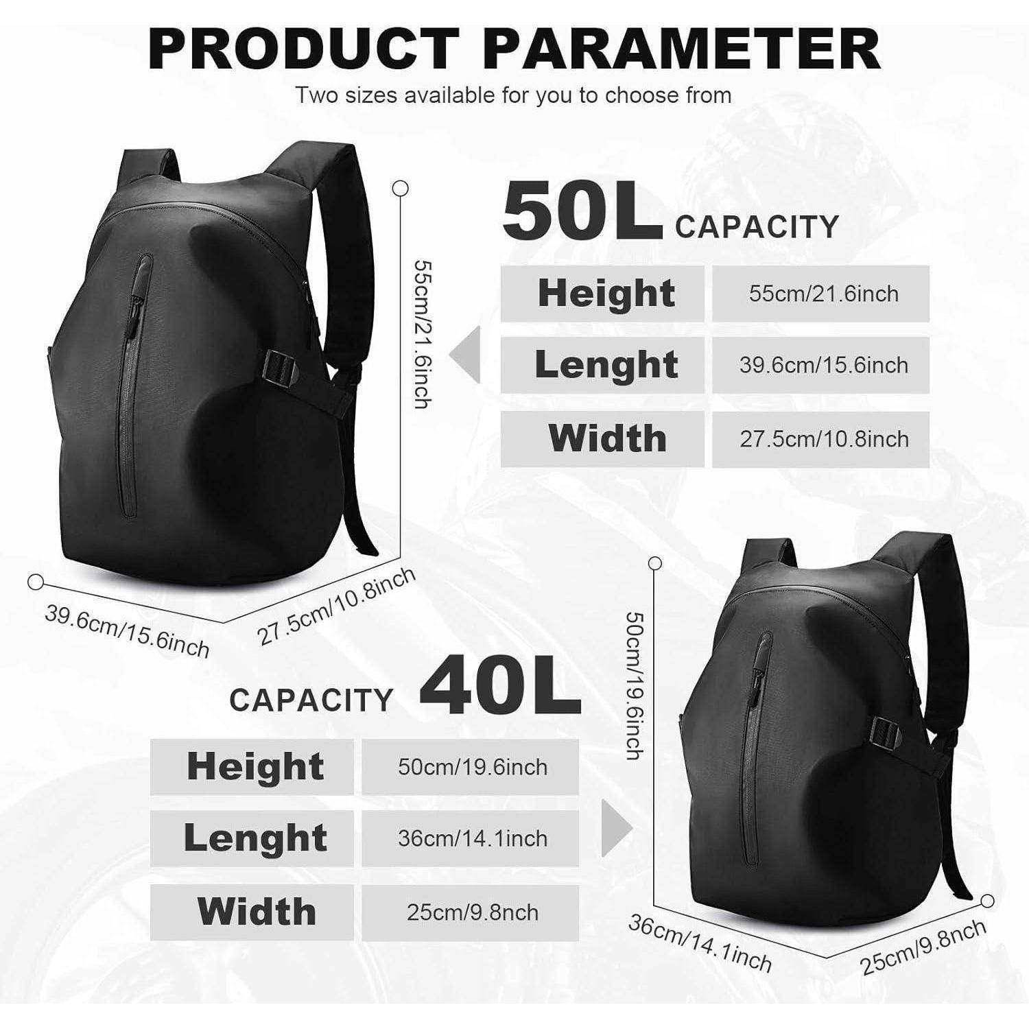 Motorradrucksack Herren wasserdicht Helmrucksack Laptoptasche