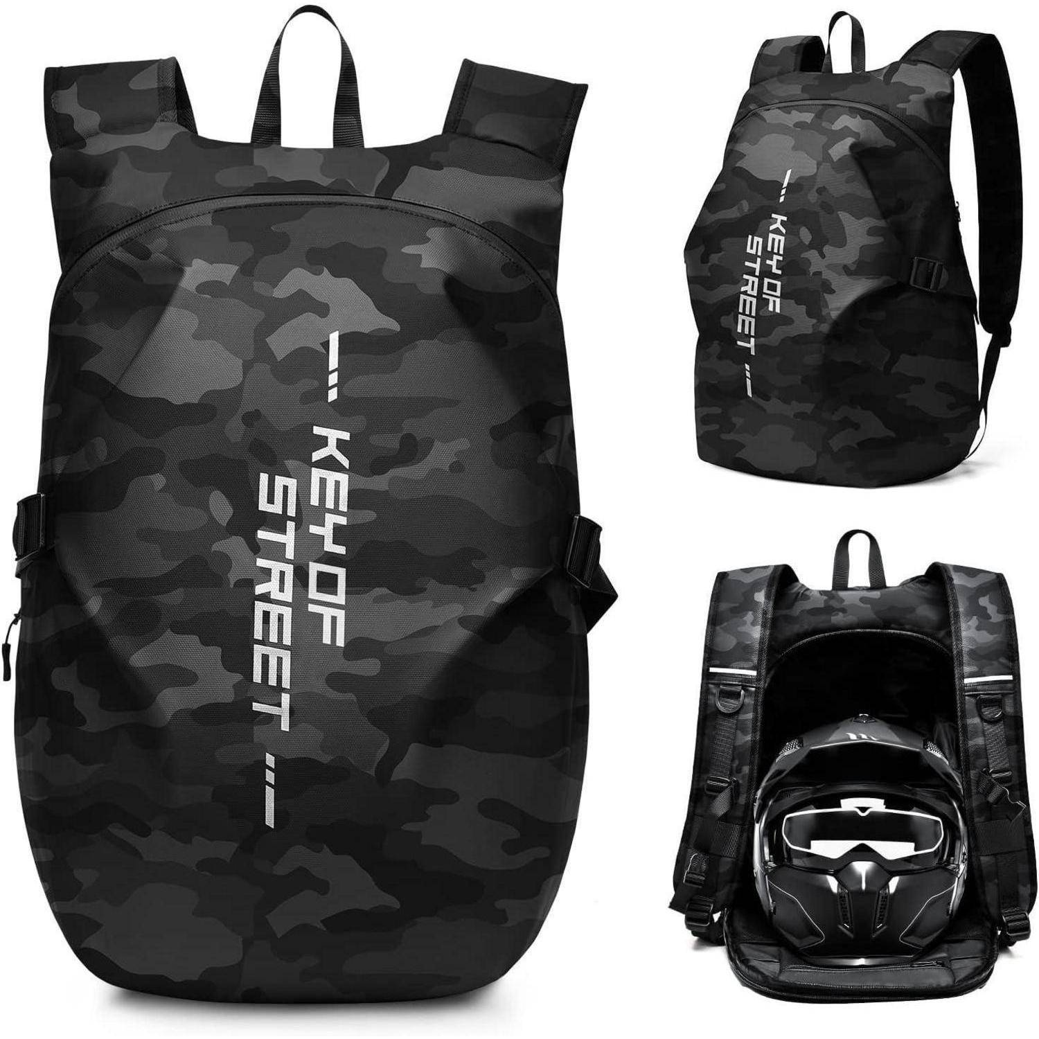 Motorradrucksack Herren wasserdichter Helmrucksack Laptoptasche