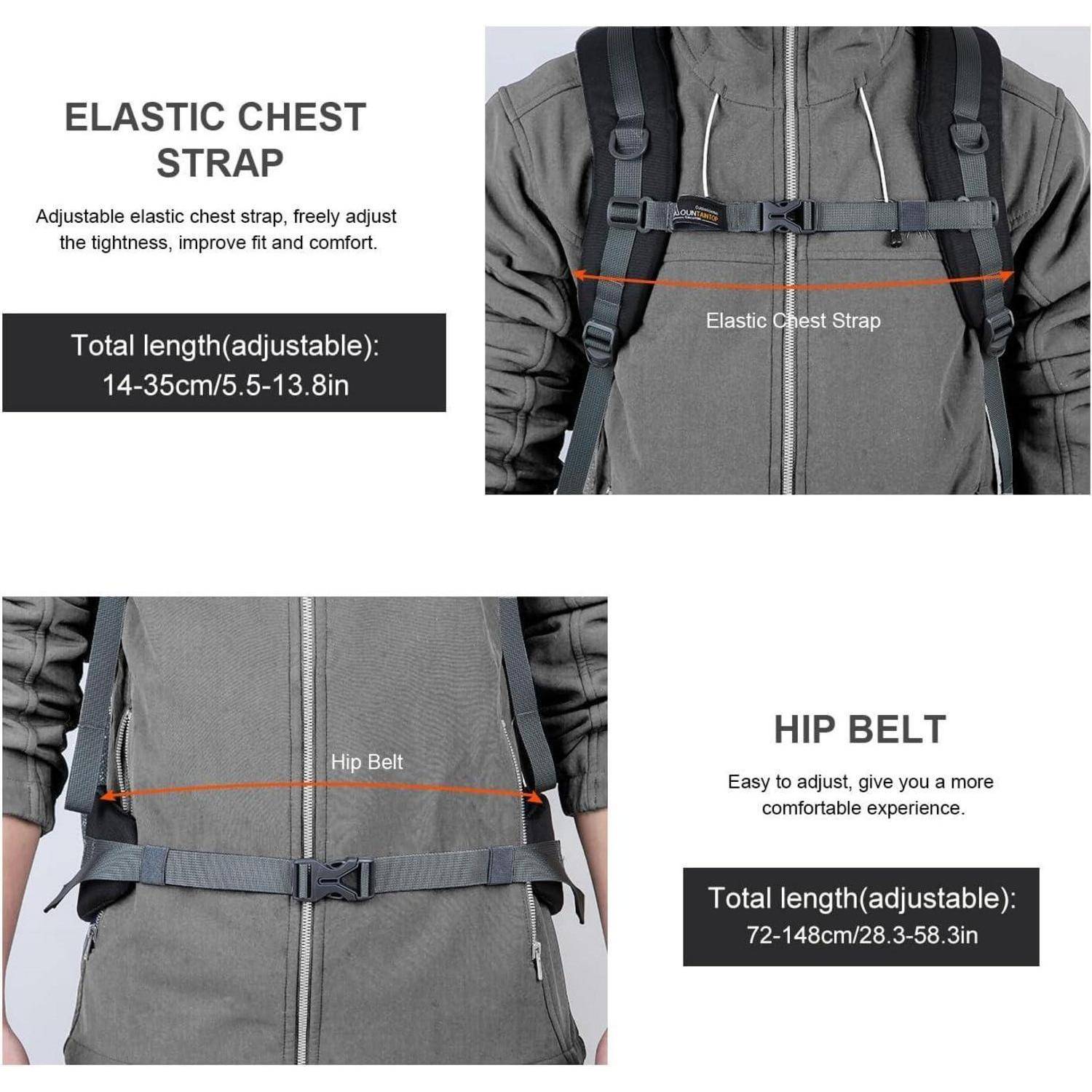 Wanderrucksack 40L Herren Damen Trekking Outdoor Camping Rucksack