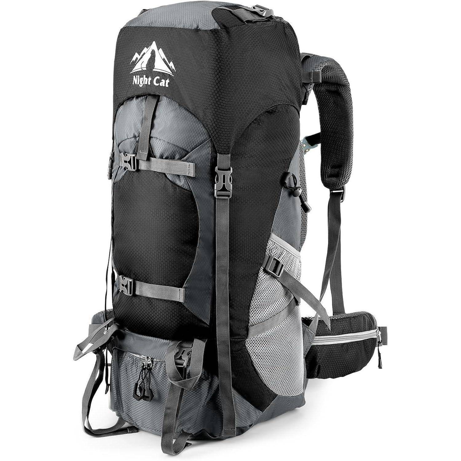 Trekkingrucksack 70L Atmungsaktiv Camping Wanderrucksack Herren Damen