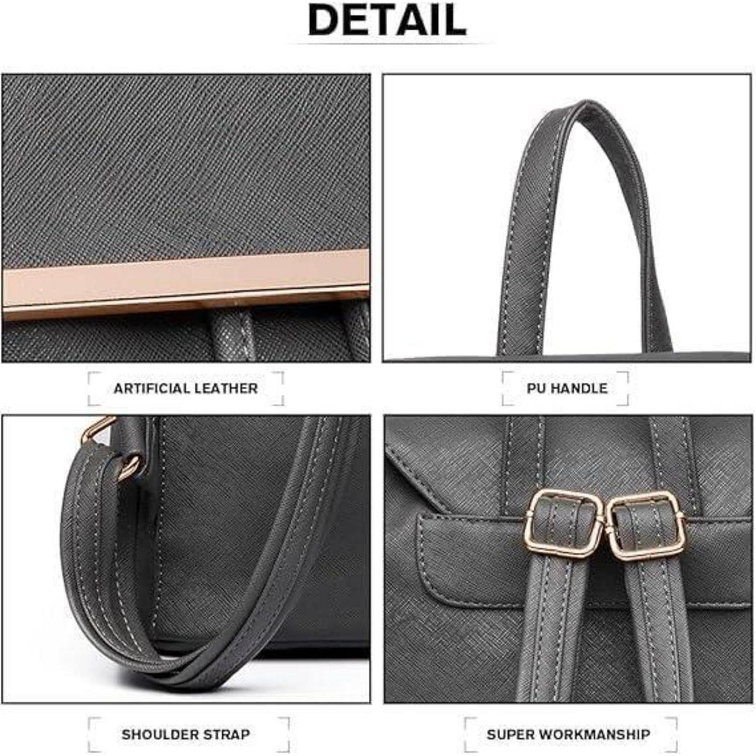 Damen Rucksack Klein Wasserdicht Cityrucksack PU Leder Backpack Modern