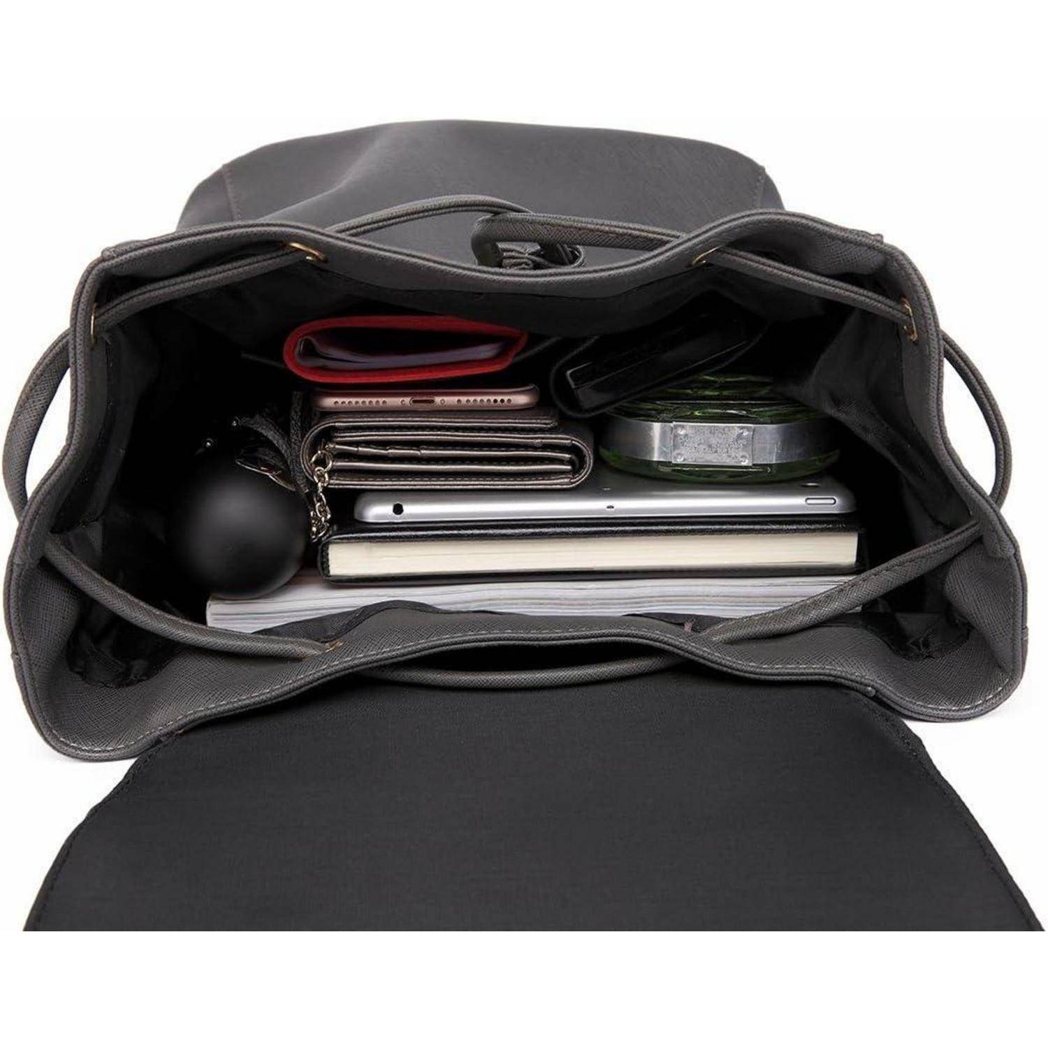 Damen Rucksack Klein Wasserdicht Cityrucksack PU Leder Backpack Modern