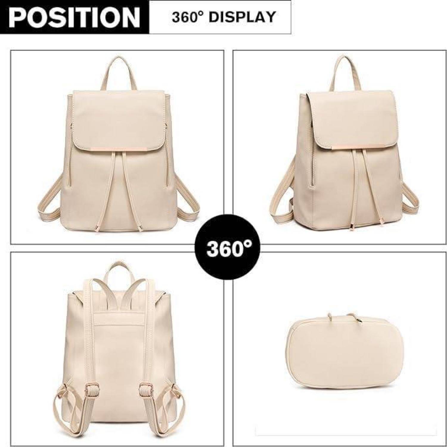 Damen Rucksack Klein Wasserdicht Cityrucksack PU Leder Modern Reisen