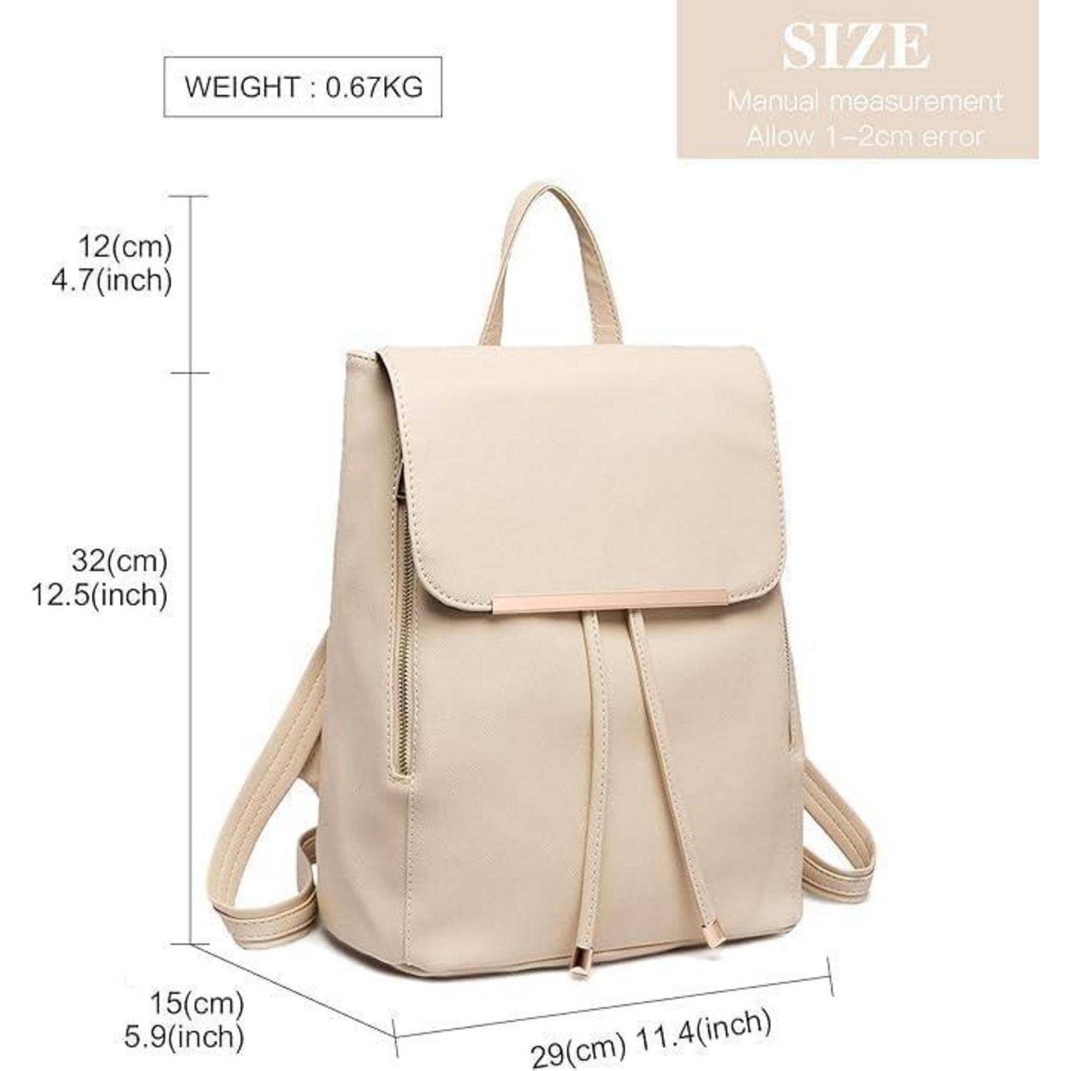 Damen Rucksack Klein Wasserdicht Cityrucksack PU Leder Modern Reisen