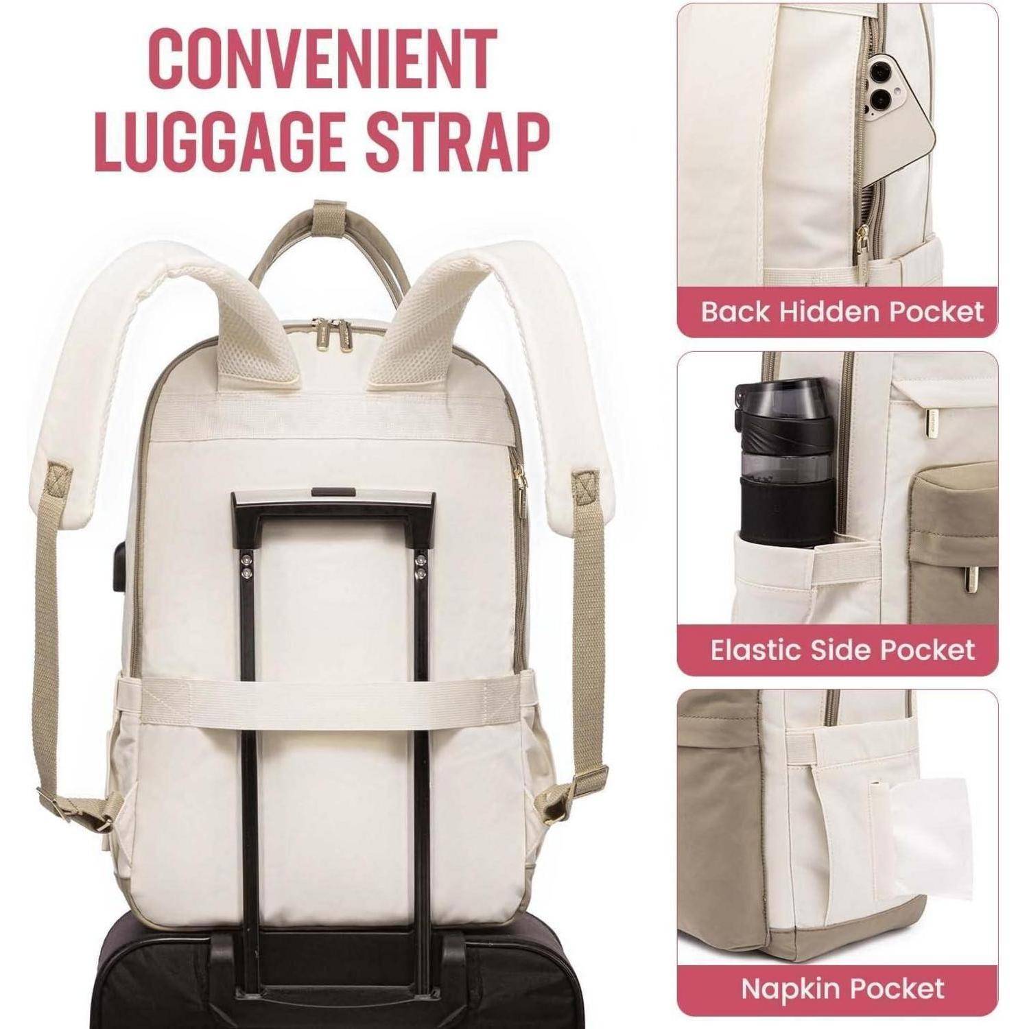 Rucksack Damen 17 Zoll Laptop Groß Schulrucksack Wasserdicht Uni Reise