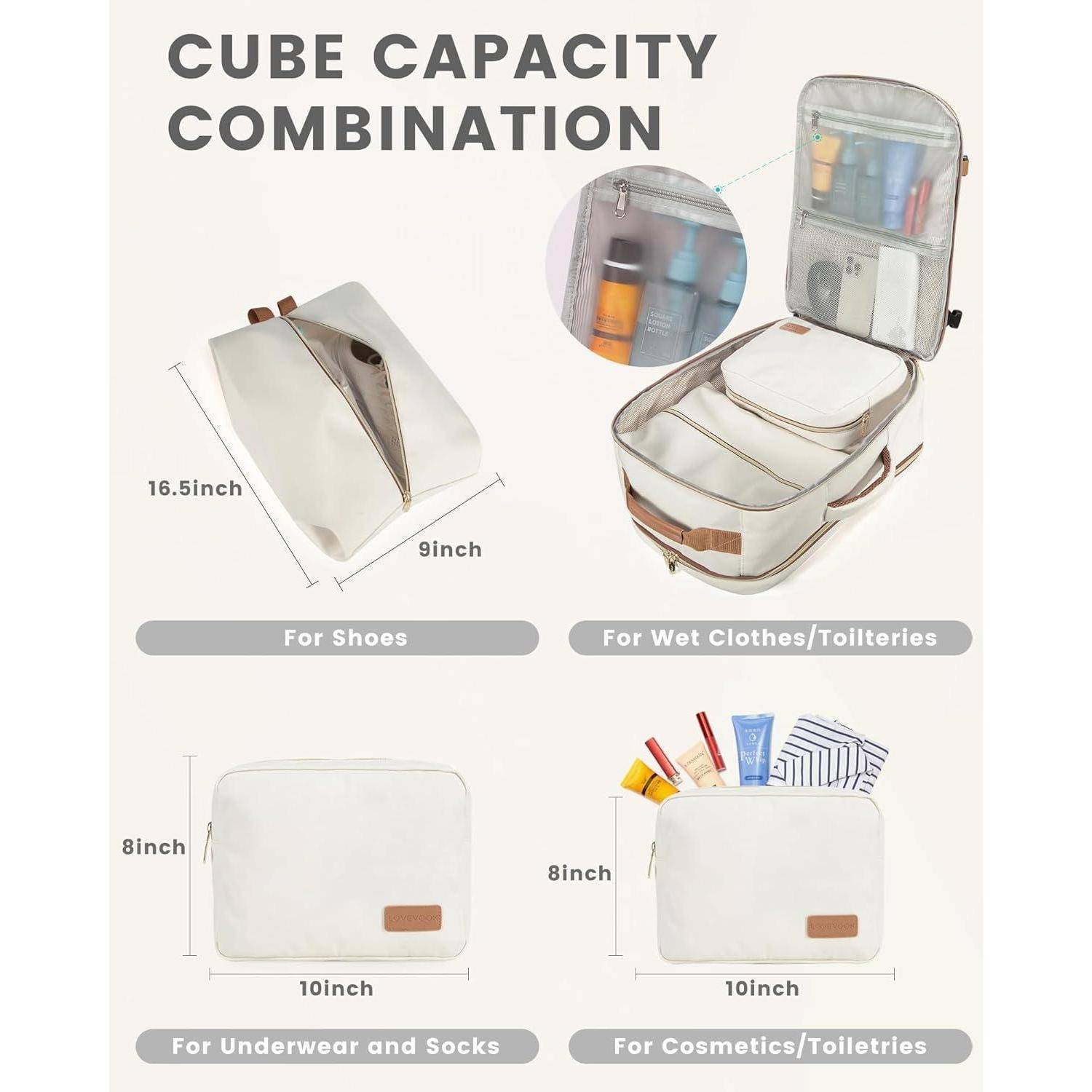 Handgepäck Rucksack 40L Damen Reiserucksack Laptop wasserdicht