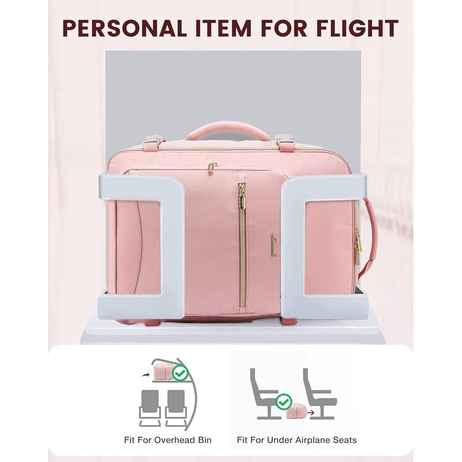 Handgepäck Rucksack Flugzeug 40L Damen Reiserucksack Wasserdicht 17