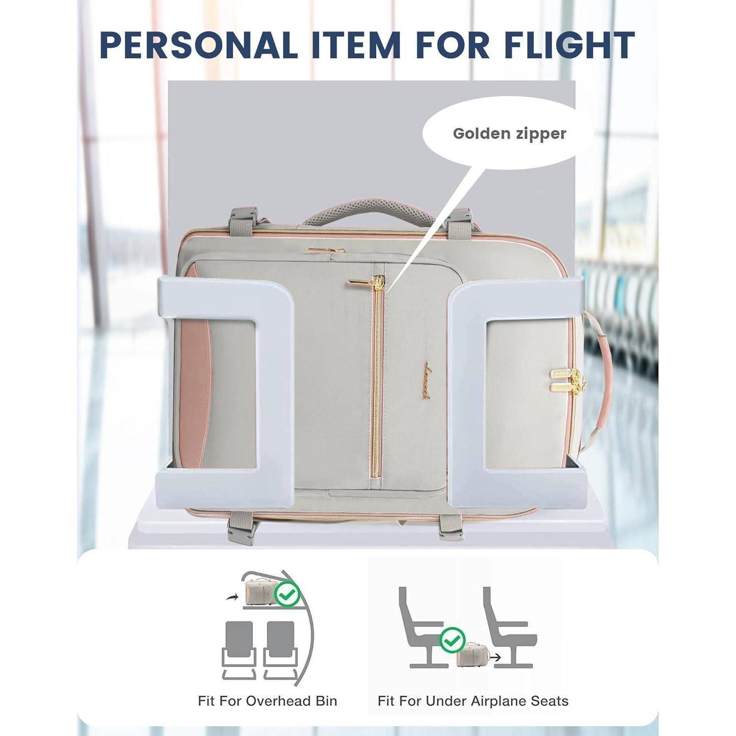 Handgepäck Rucksack 40L Damen 17 Zoll Laptop Reisetasche Waterproof