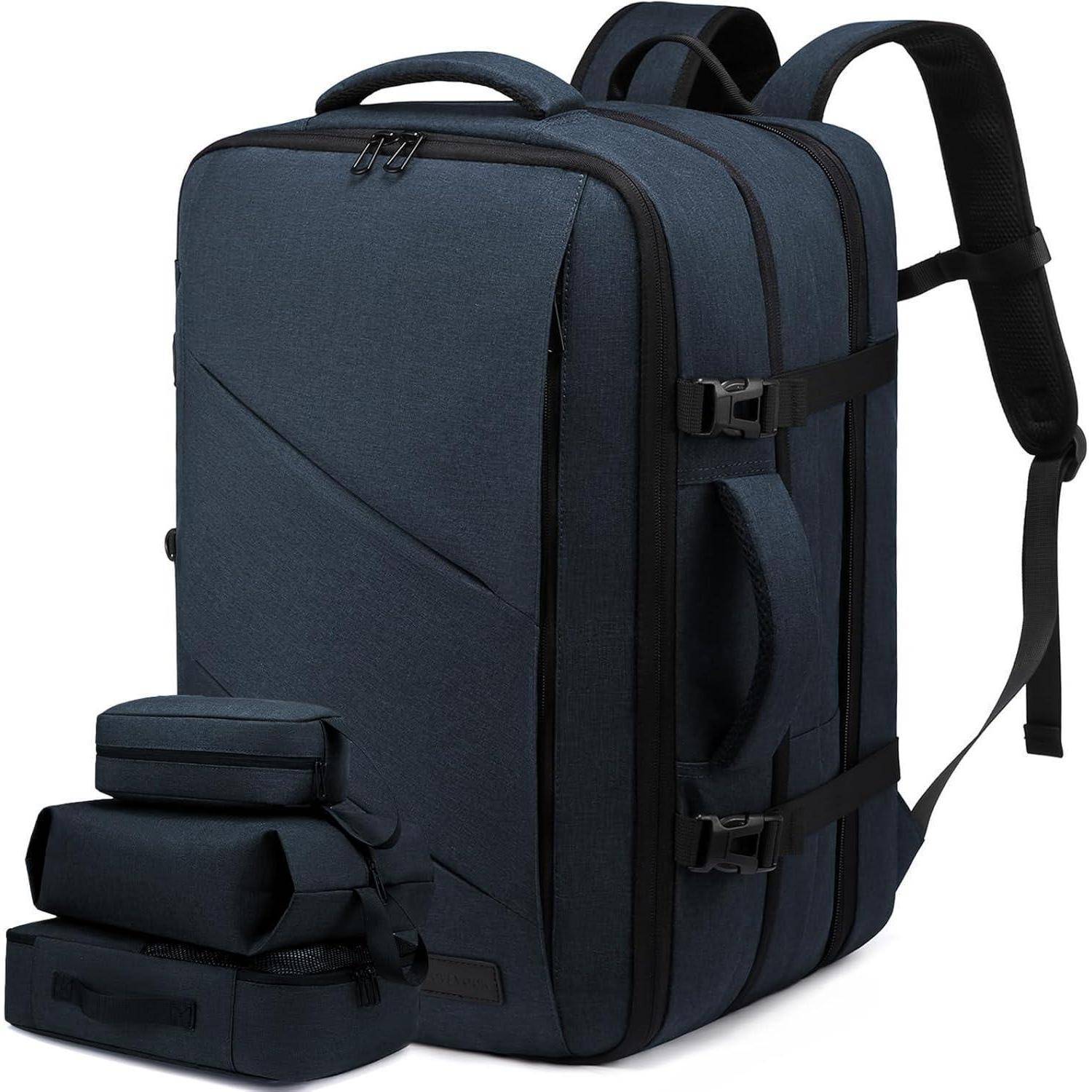 Handgepäck Rucksack für Herren Damen, Business Laptop 15,6 Zoll, Blau