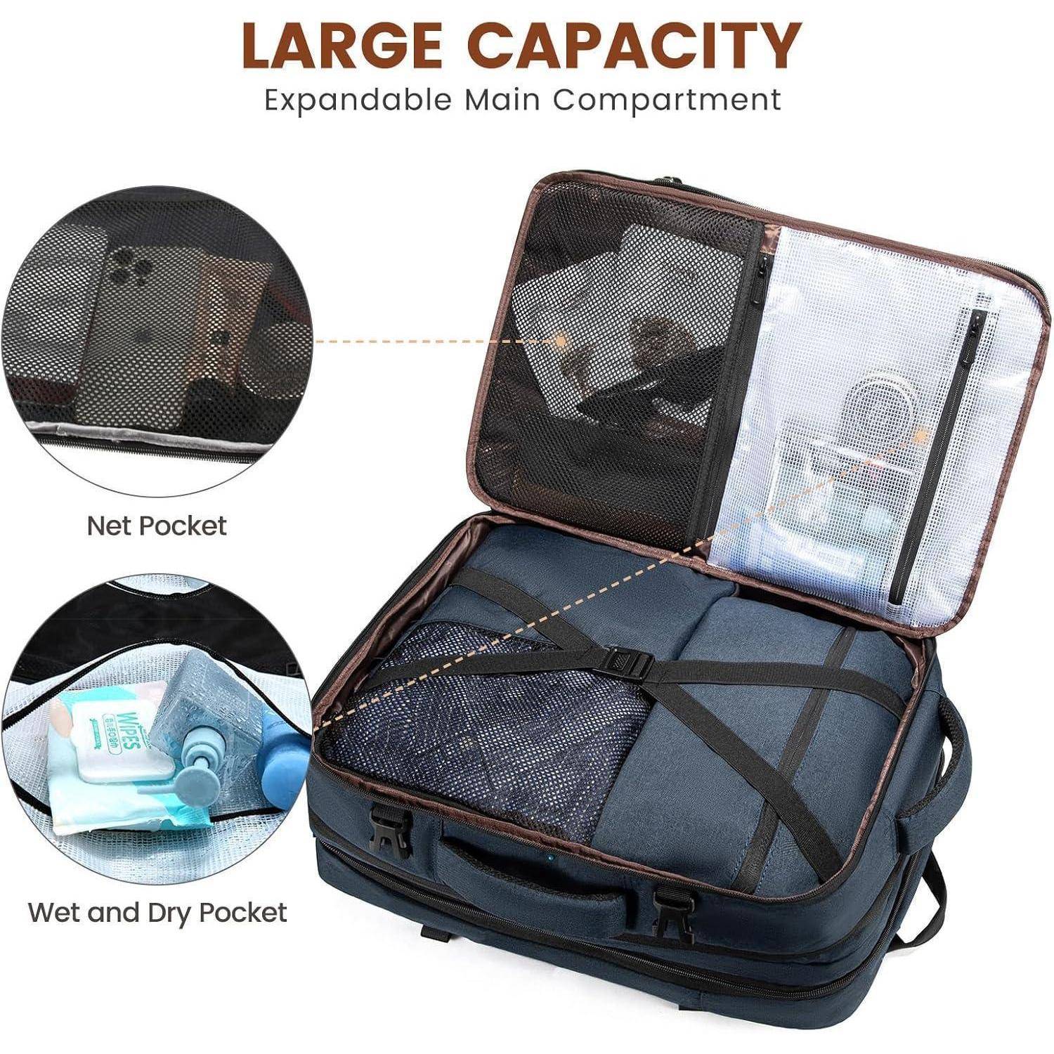 Rucksack Handgepäck Reiserucksack 30-40L erweiterbar für Herren Damen