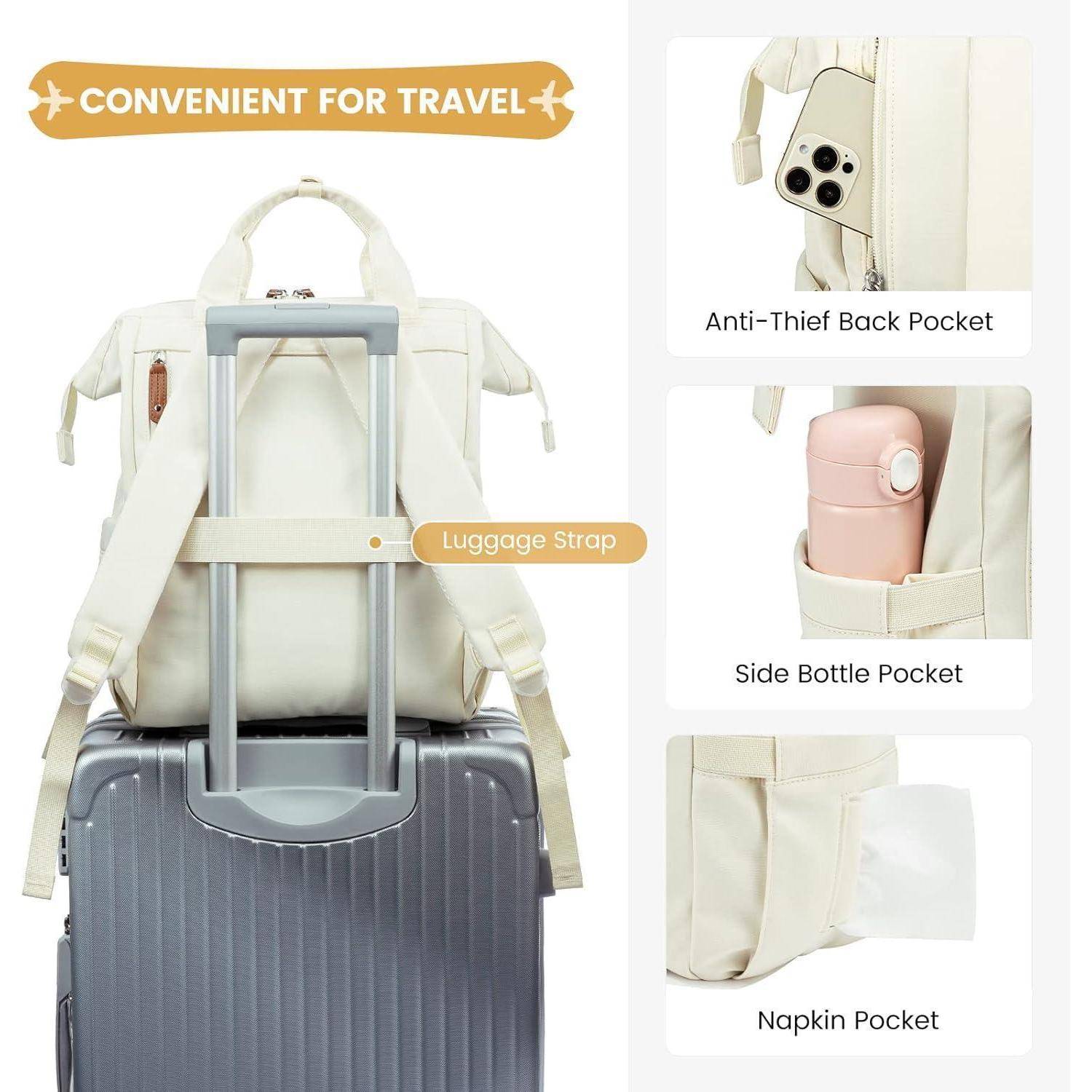 Rucksack Damen Groß Laptop Schulrucksack Mädchen Teenager 15,6 Zoll