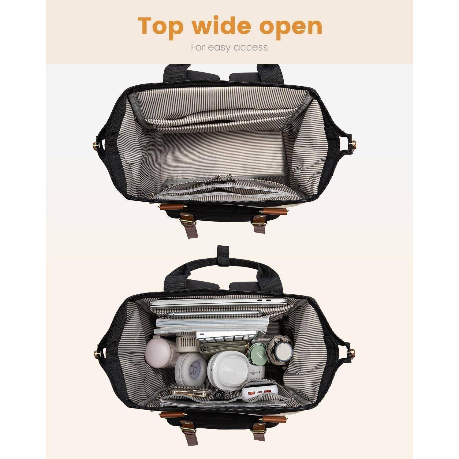 Rucksack Damen 15,6 Zoll Laptop Schulrucksack Wasserdicht Groß Mädchen