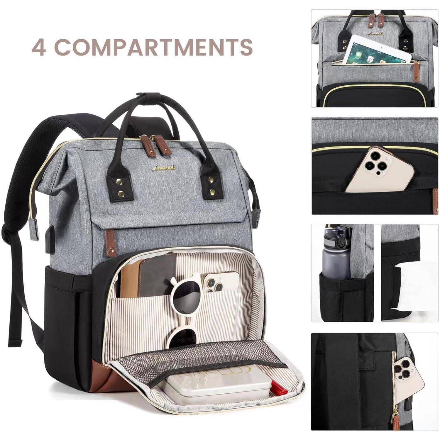 Damen Rucksack Laptop 15.6 Zoll Schulrucksack Mädchen Wasserdicht