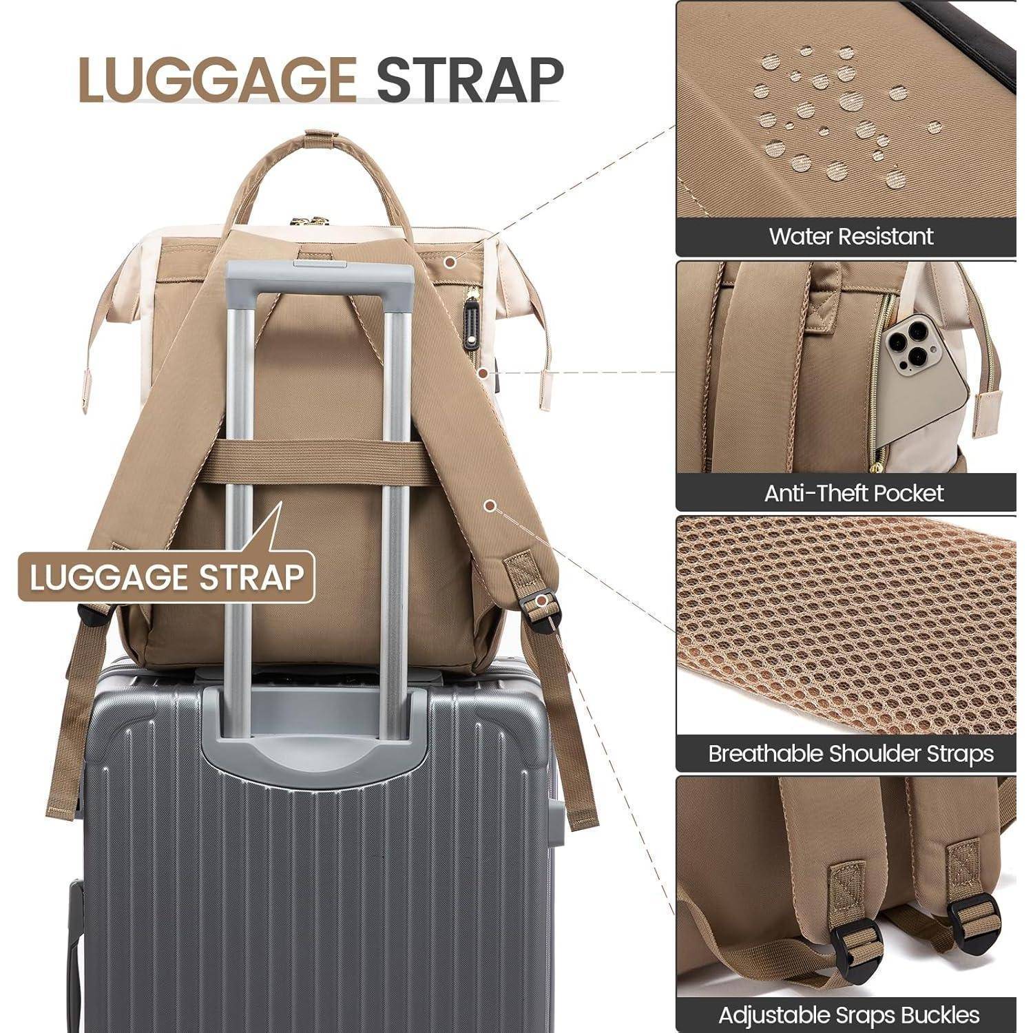 Rucksack Damen Laptop 15.6 Zoll Schulrucksack Mädchen Wasserdicht