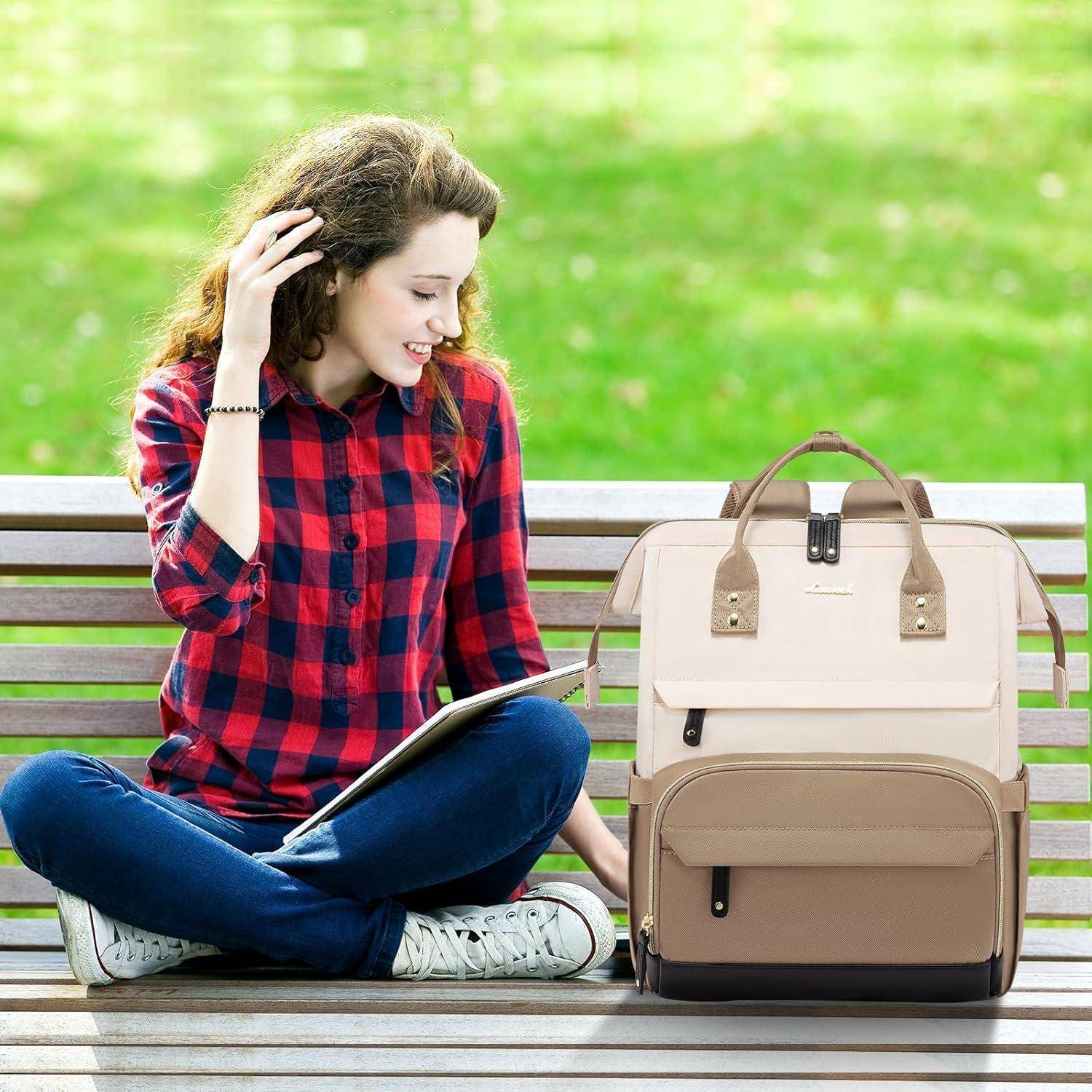 Rucksack Damen Laptop 15.6 Zoll Schulrucksack Mädchen Wasserdicht