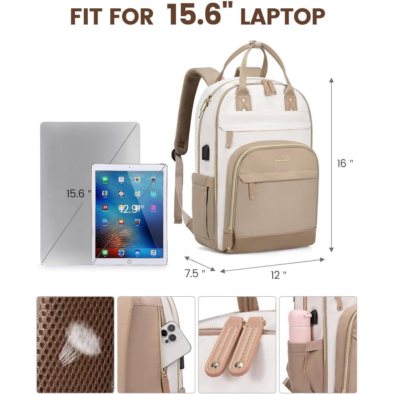 Rucksack passt für Laptop bis 15,6 Zoll; Maße 16