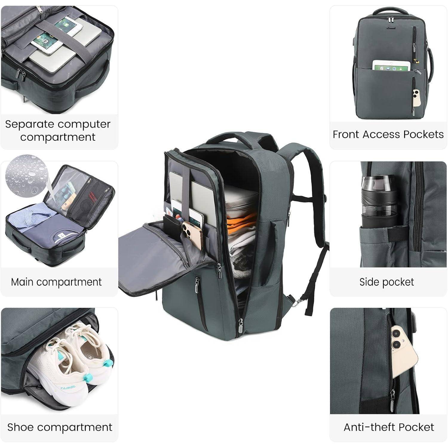 Rucksack Handgepäck abnehmbarer wasserdichter Laptop 17 Zoll Kabine