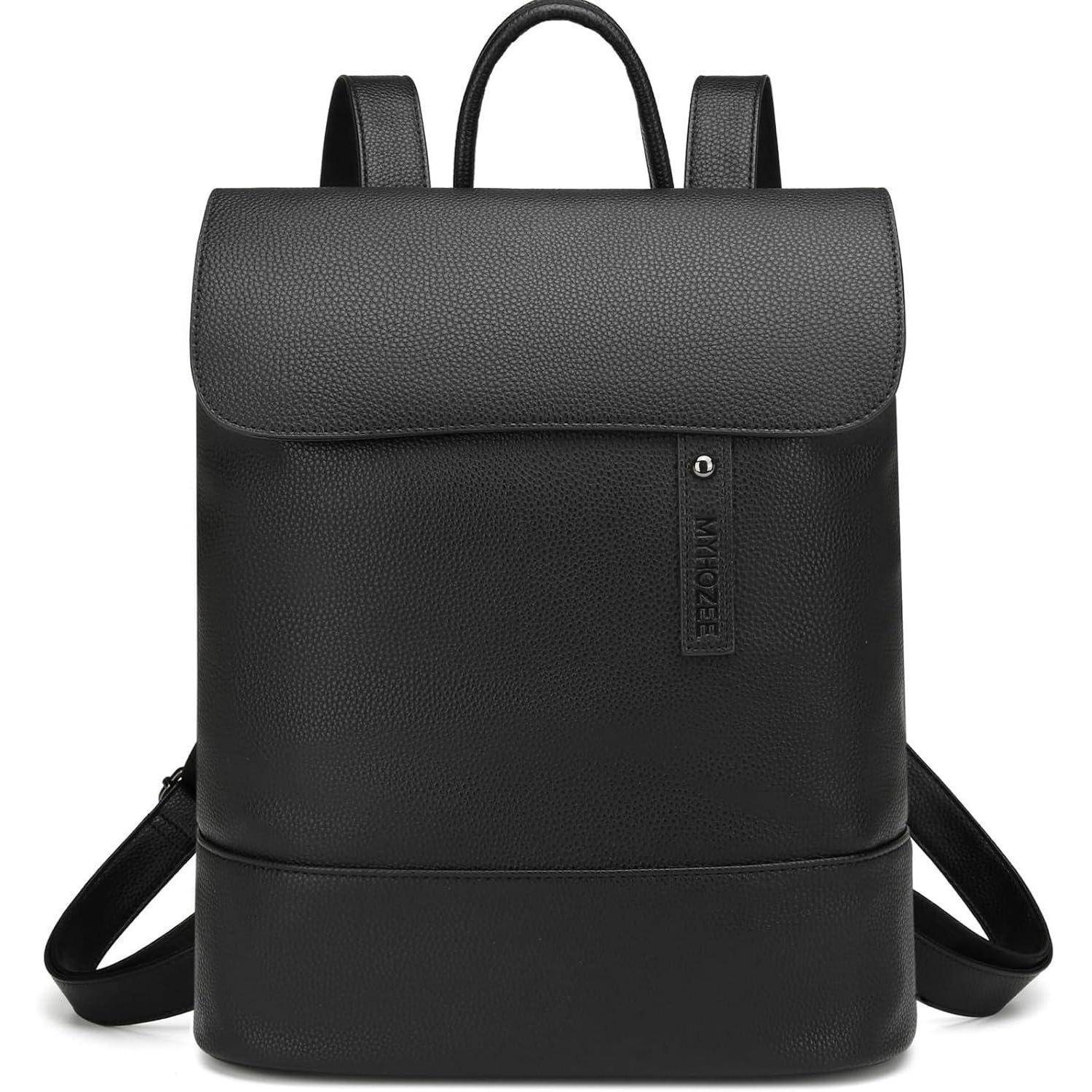 Damen Rucksack Cityrucksack PU Leder Anti Diebstahl Daypack 14 Zoll