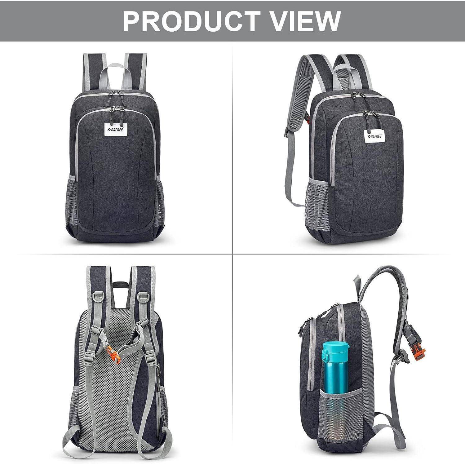 Wanderrucksack 10L Mini Multifunktions Damen Herren Dunkelgrau