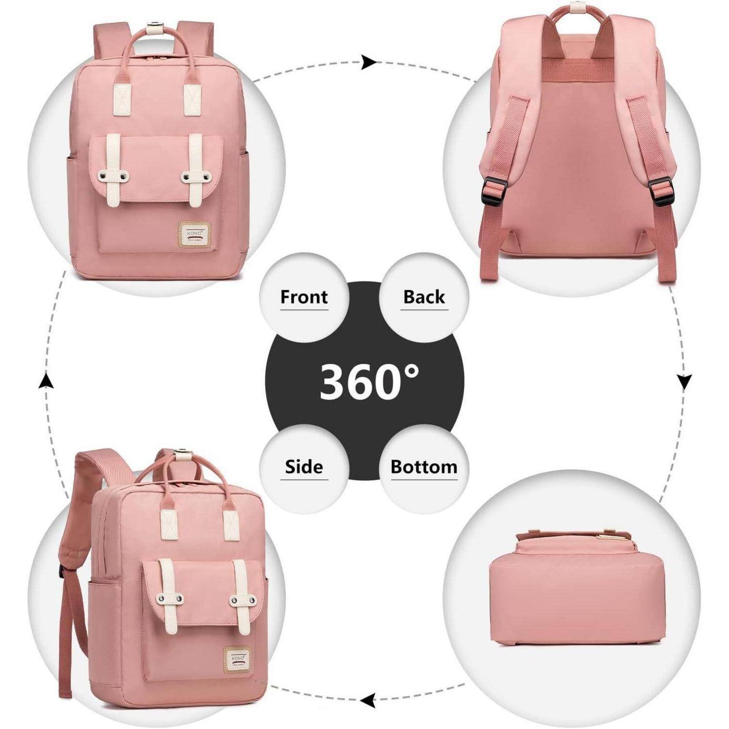Schulrucksack Unisex College 13 Zoll Laptop Rosa