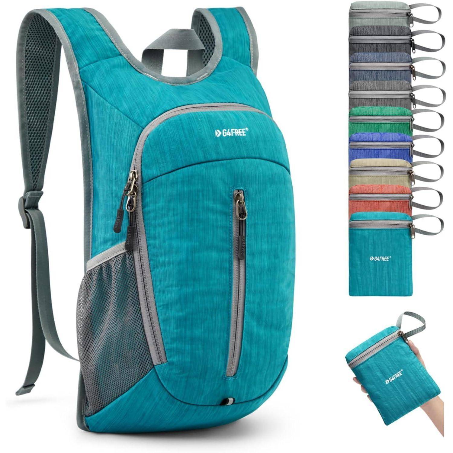 Wanderrucksack Tagesrucksack Unisex Reisen Tasche Pfau Blau 10L