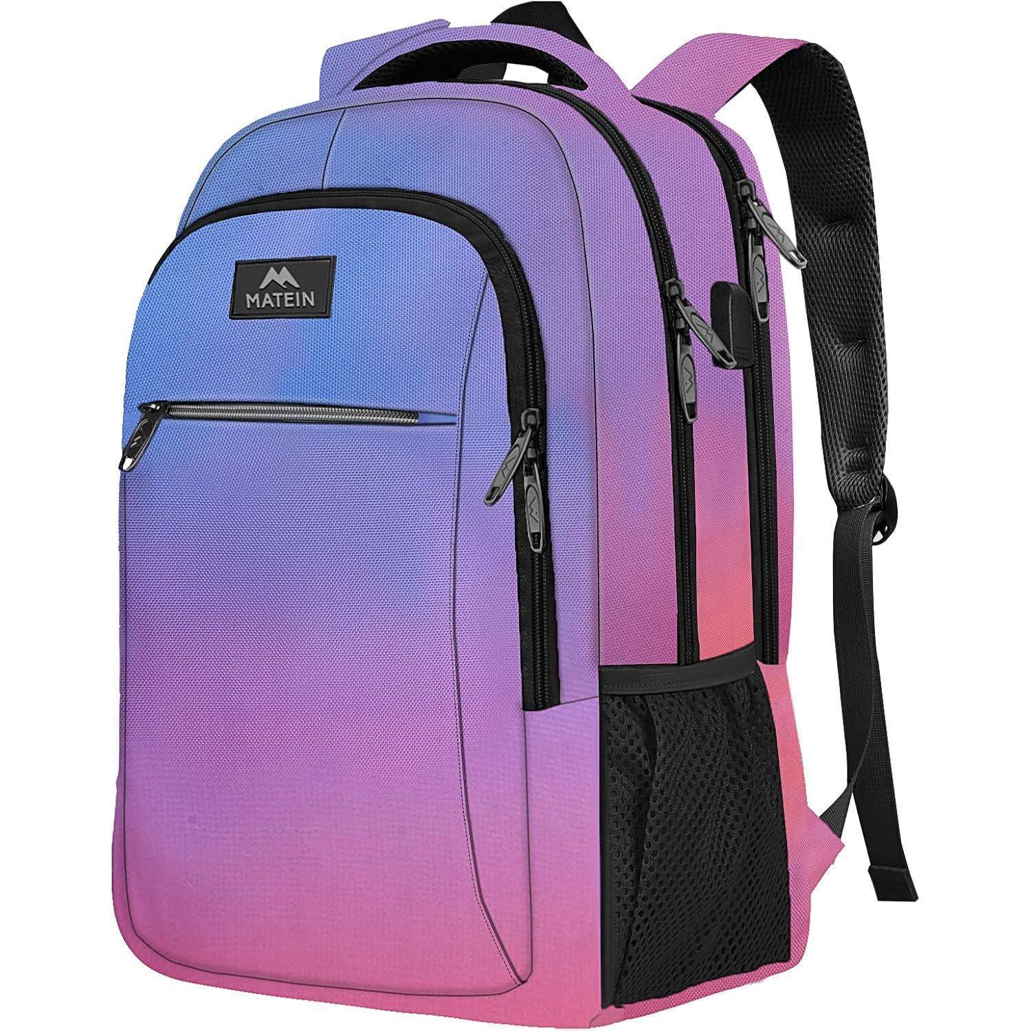 Laptop Rucksack Antidiebstahl USB Ladeanschluss 17,3 Zoll Batik