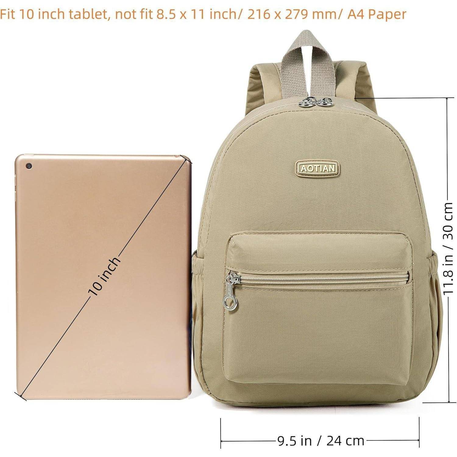 Rucksack Damen Mini Leicht Klein Schultertasche Daypack 7L Khaki