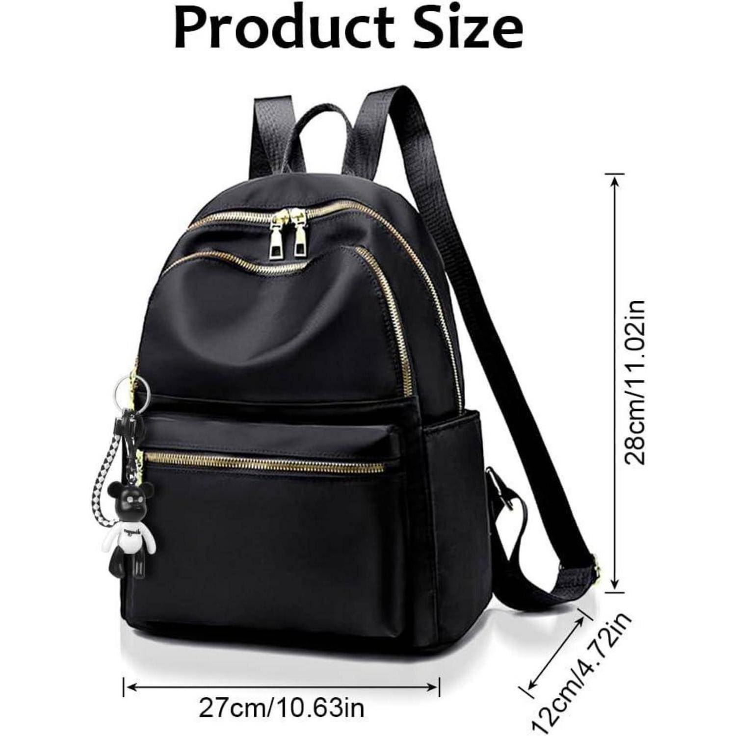 Rucksack Damen Klein Wasserdicht Nylon Daypack Reiserucksack D-schwarz