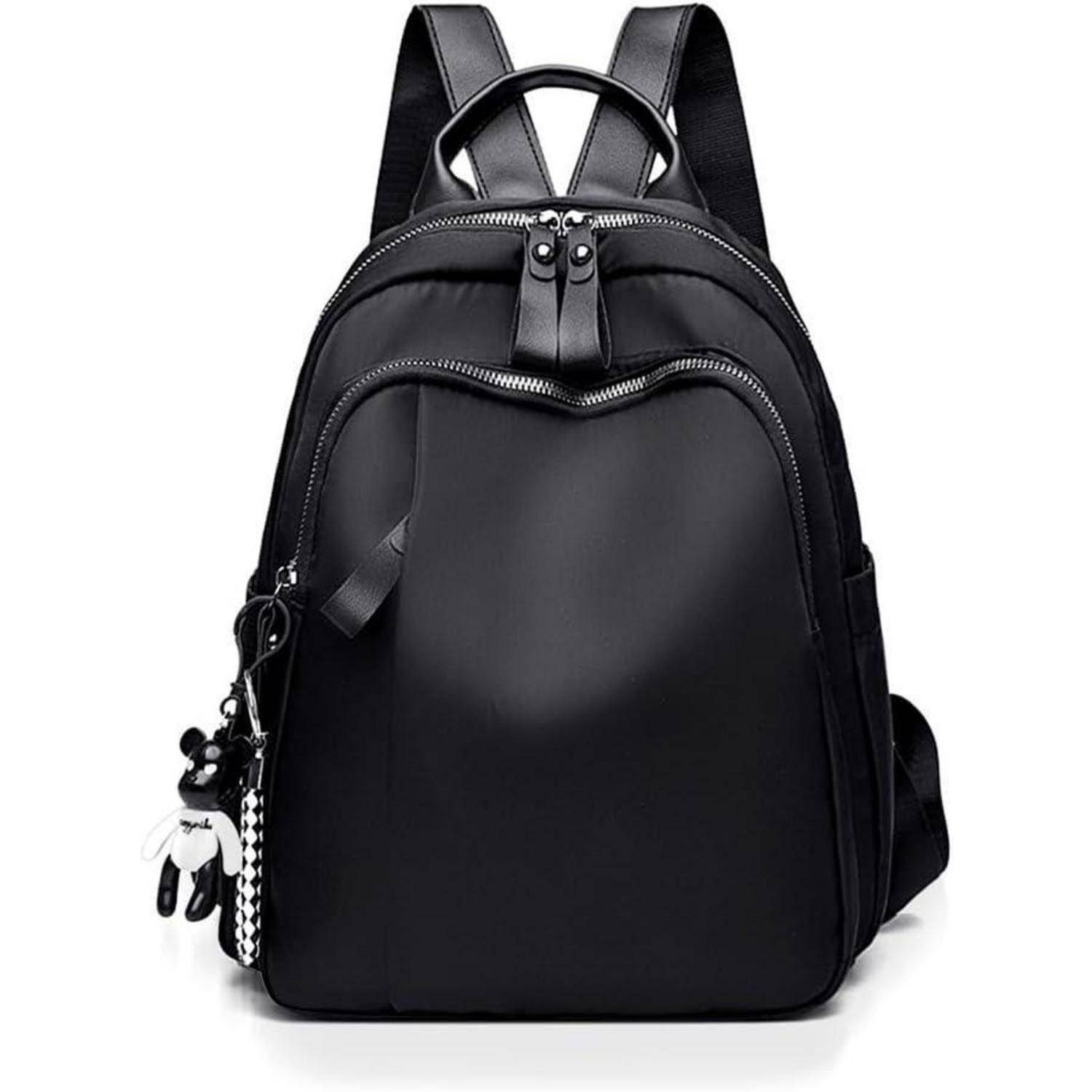 Rucksack Damen Wasserdicht Nylon Antithef Reiserucksack C-schwarz