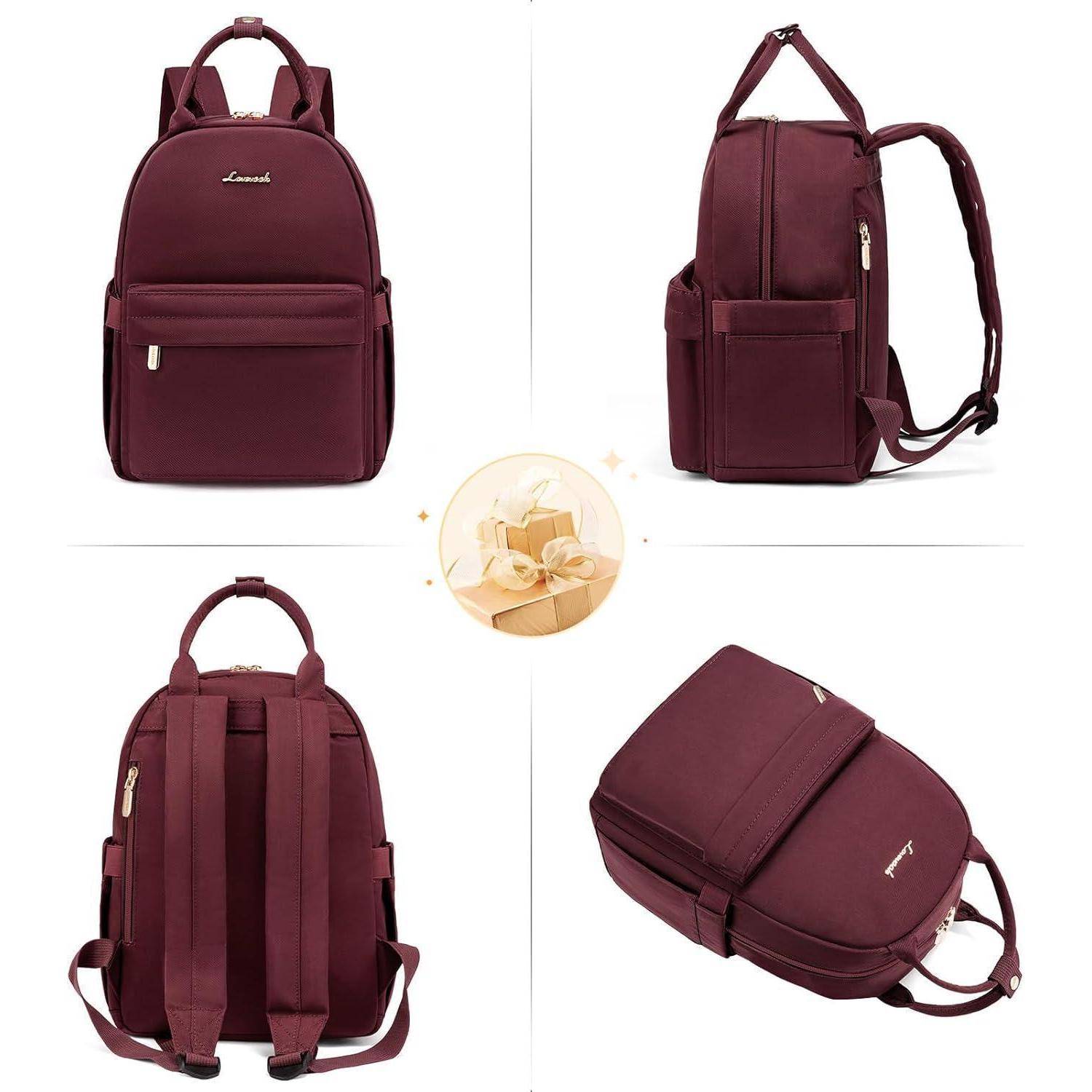 Rucksack Damen Mini Cityrucksack Handtasche 2in1 11 zoll Wein