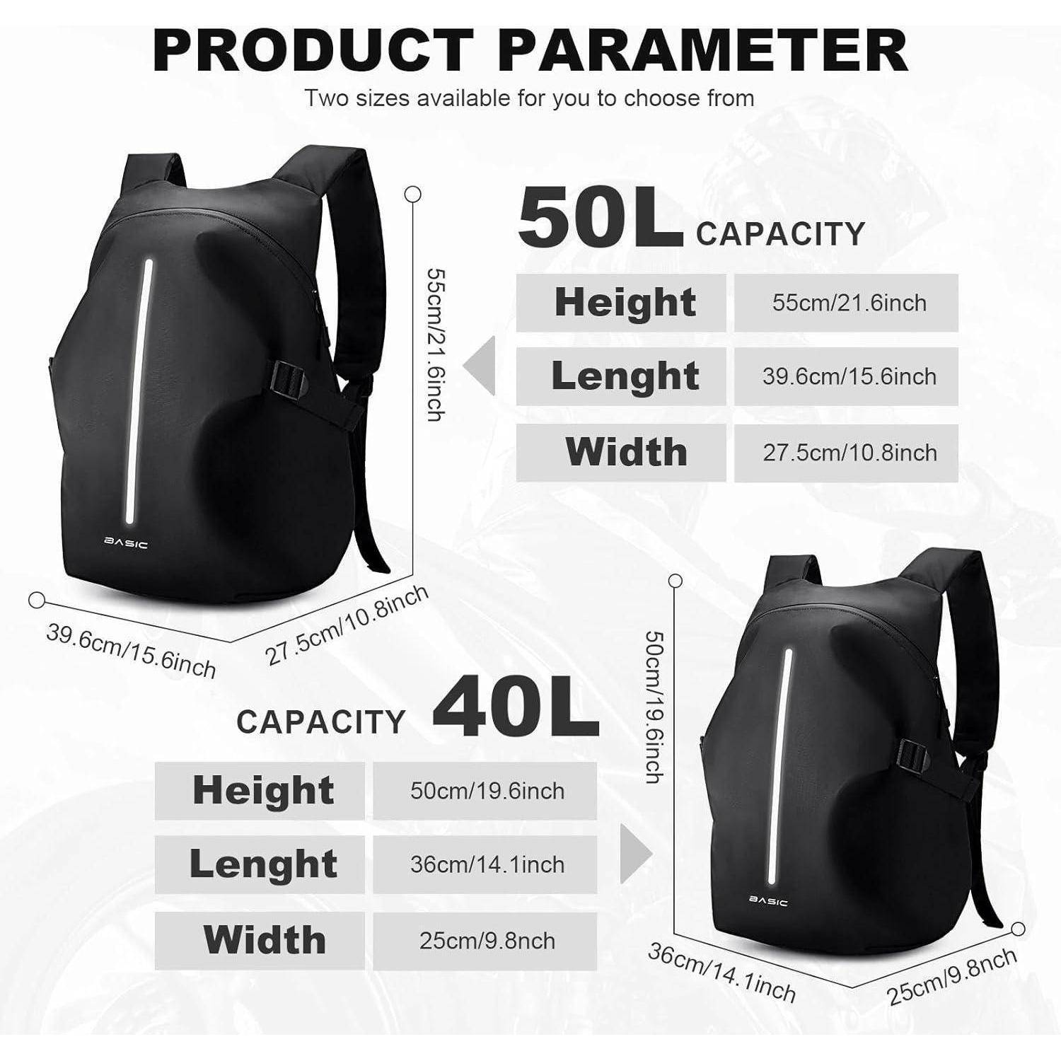 Motorradrucksack wasserdichter Helmrucksack Motorradzubehör