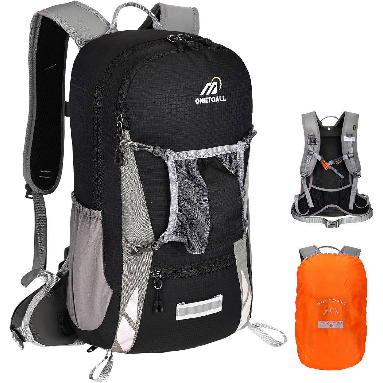 Fahrradrucksack 18L Regenschutz Rückenbelüftung Schwarz 18l