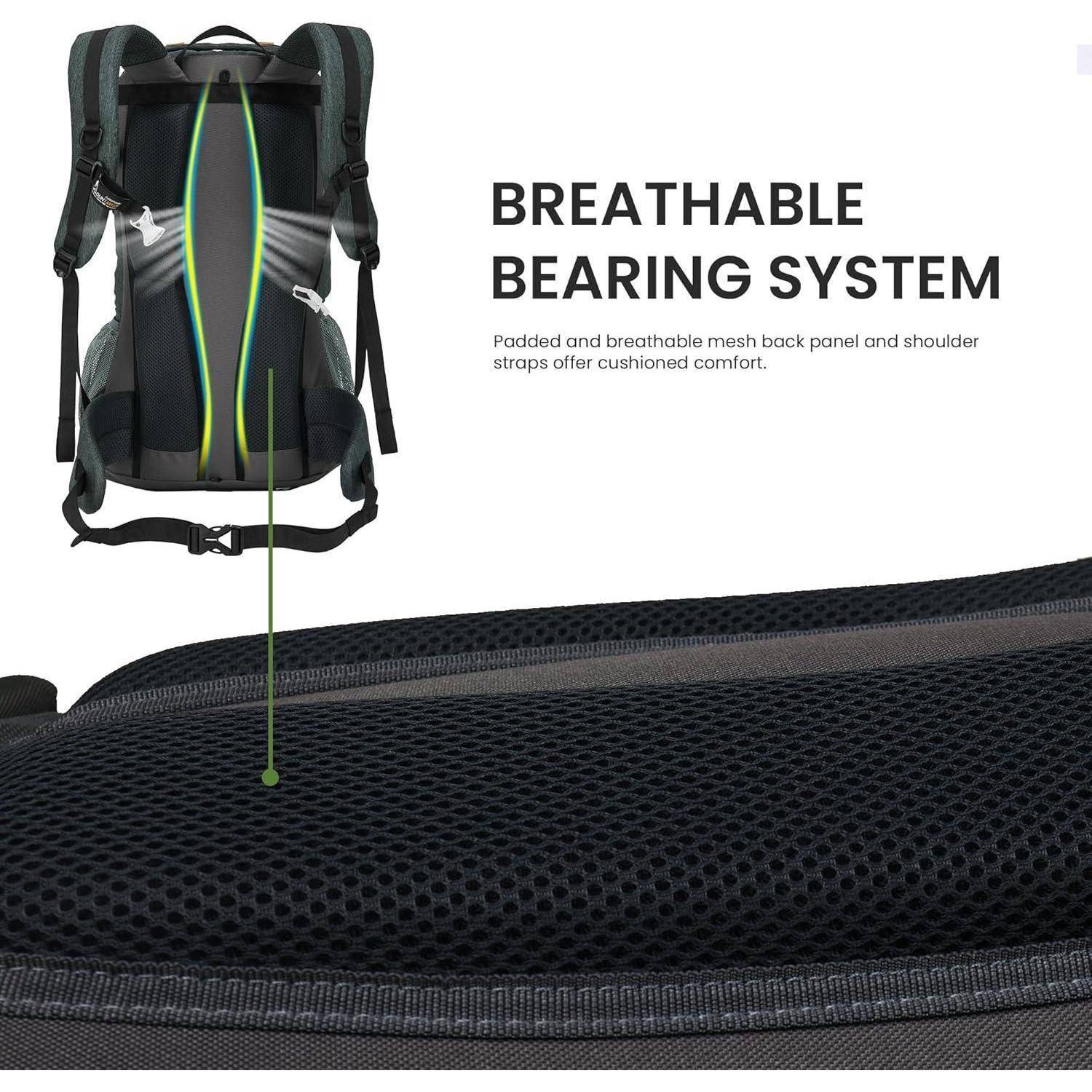 Wanderrucksack Trekkingrucksack Herren Damen 40 Liter Dunkelgrau