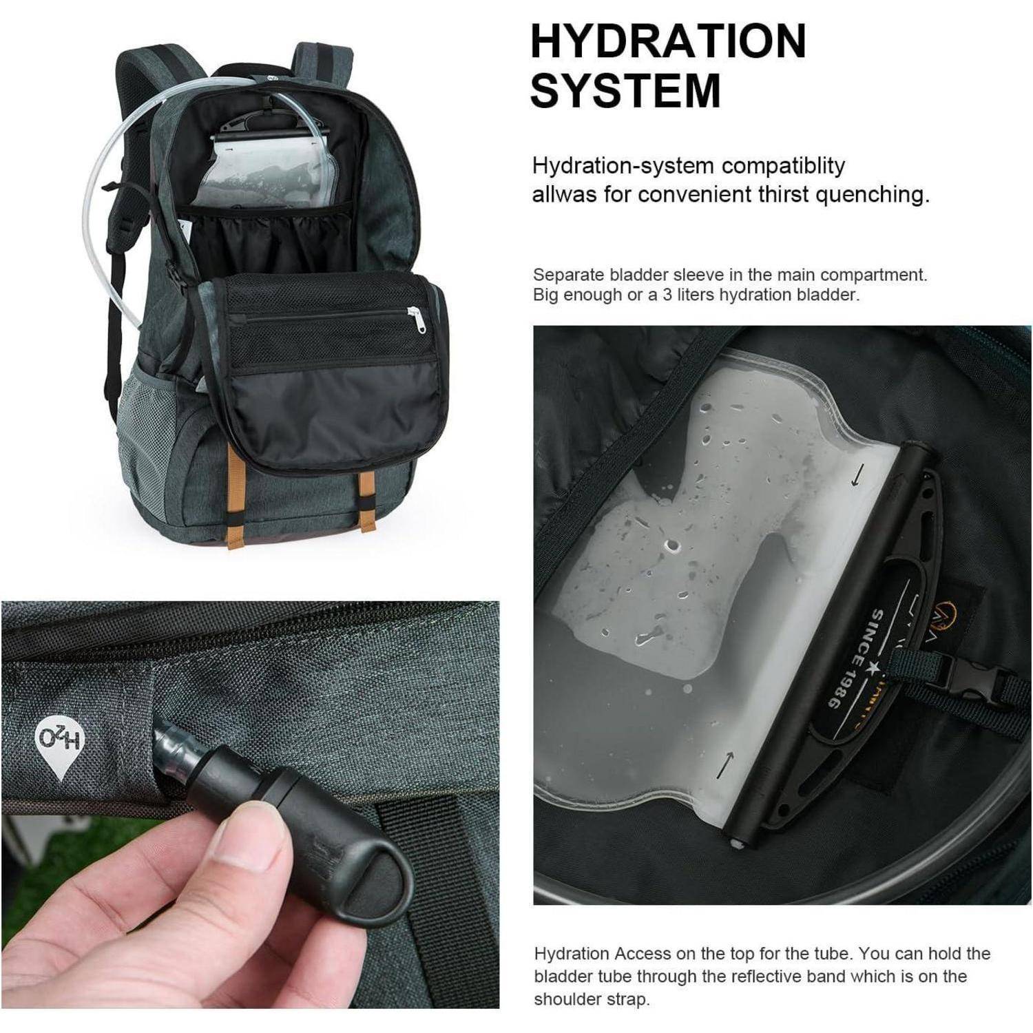 Wanderrucksack Trekkingrucksack Herren Damen 40 Liter Dunkelgrau