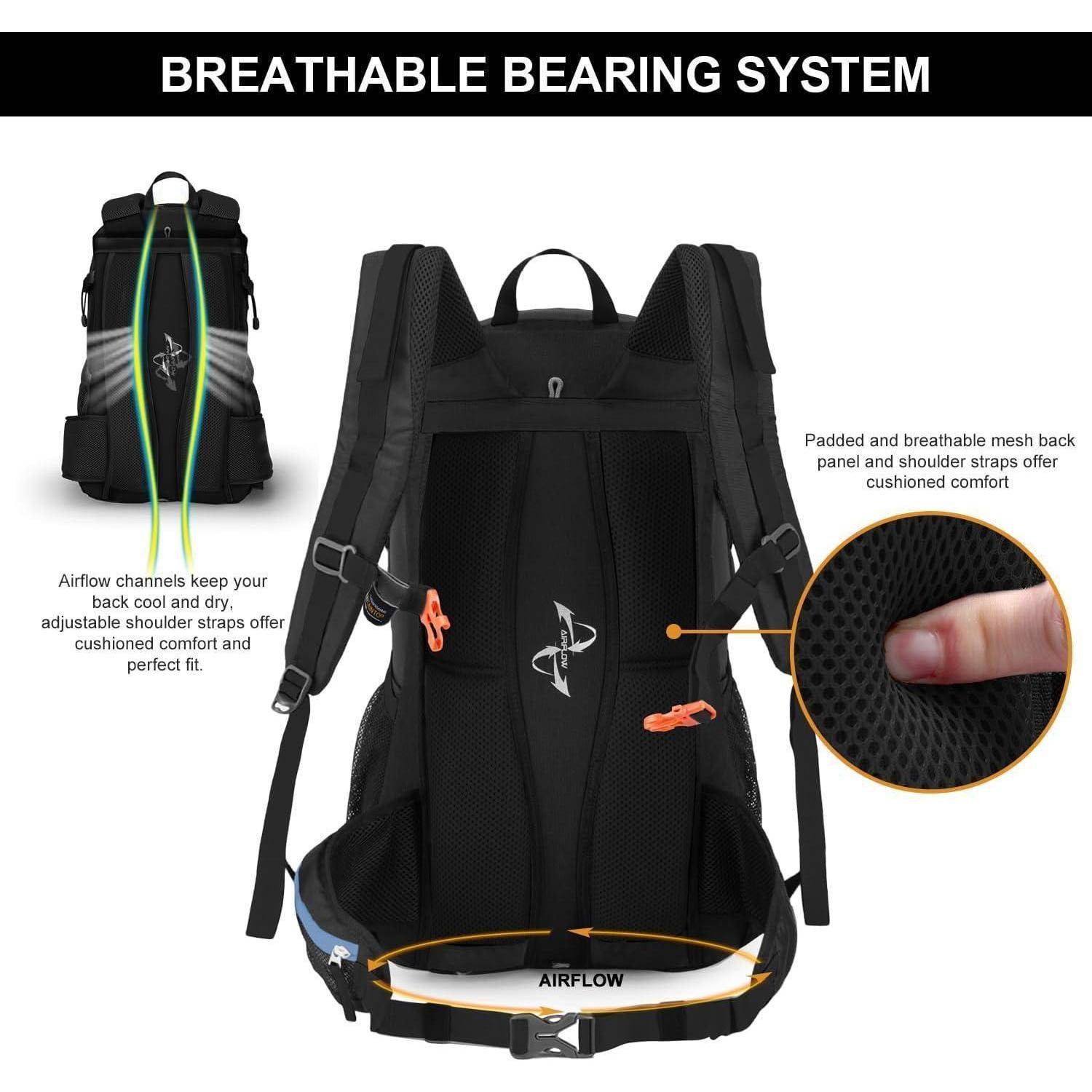 Wanderrucksack 25L Herren Damen Camping Wandern 40l schwarz Blau