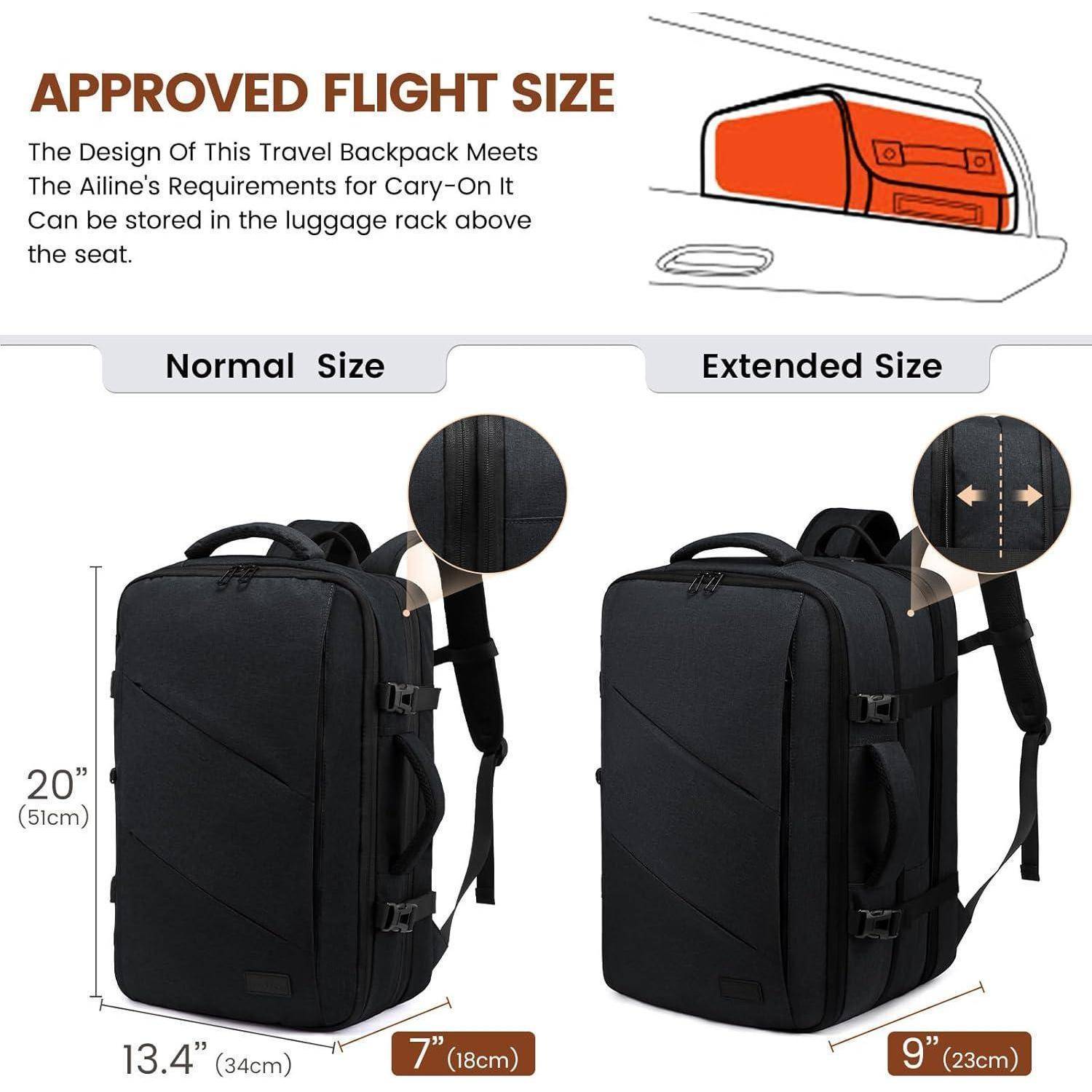 Rucksack Handgepäck 30-40L Laptop 17Zoll 17,3 Zoll 1-schwarz