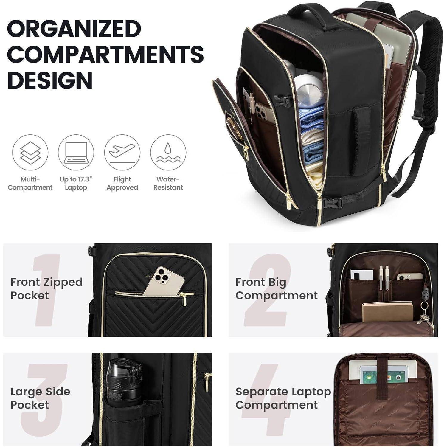 Rucksack mit mehreren Fächern zur Organisation. Passt Laptops bis zu 13 Zoll. Enthält eine vordere Reißverschlusstasche, große Seitentasche und separates Laptopfach. Verfügt über eine wasserabweisende Konstruktion.