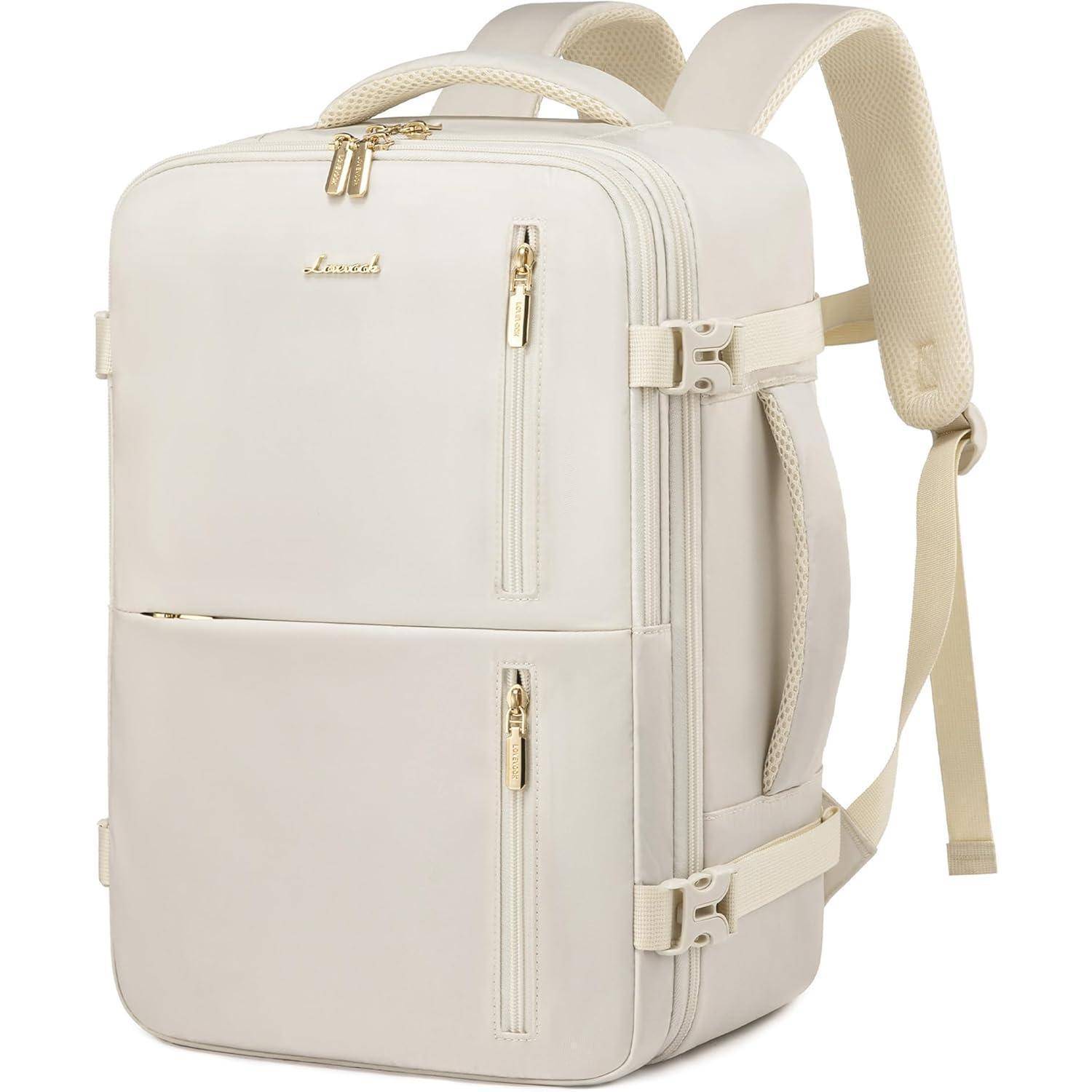 Reiserucksack Handgepäck Flugzeug 40 x 20 x 25 cm (14 Zoll) Beige