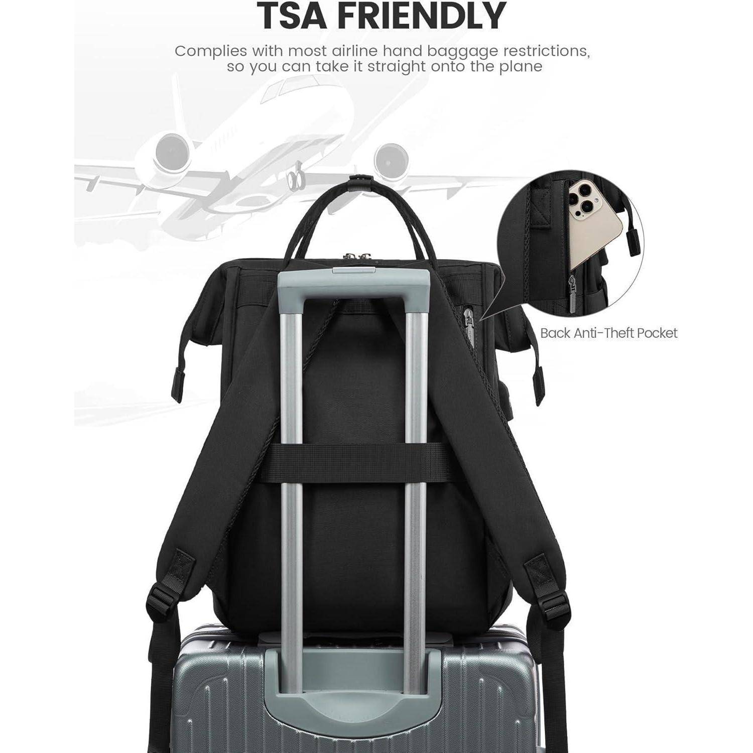 Rucksack auf einem Koffer mit ausziehbarem Griff, wobei die 